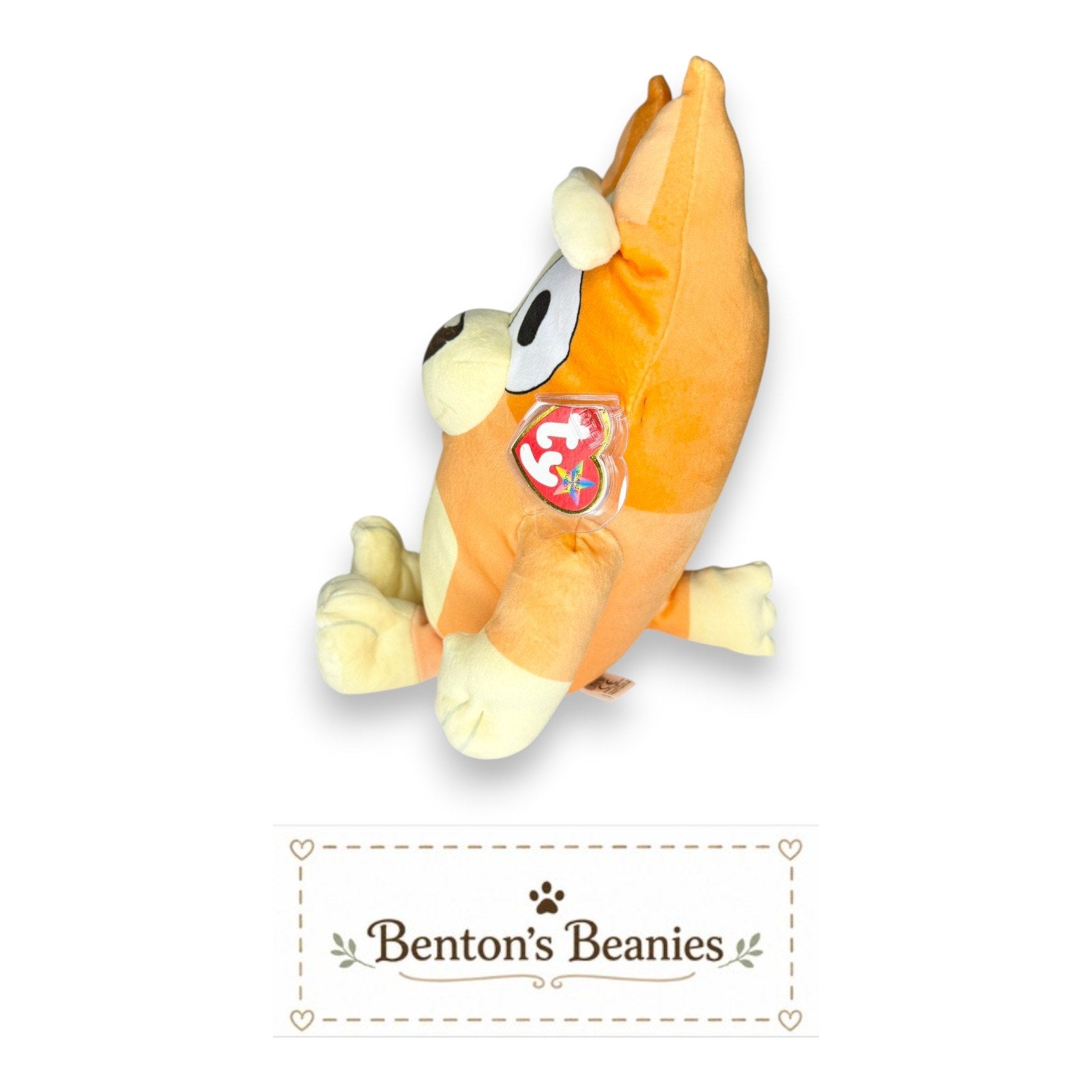 Bingo Official TY Beanie Buddies | Mint Heart & Tush Tags