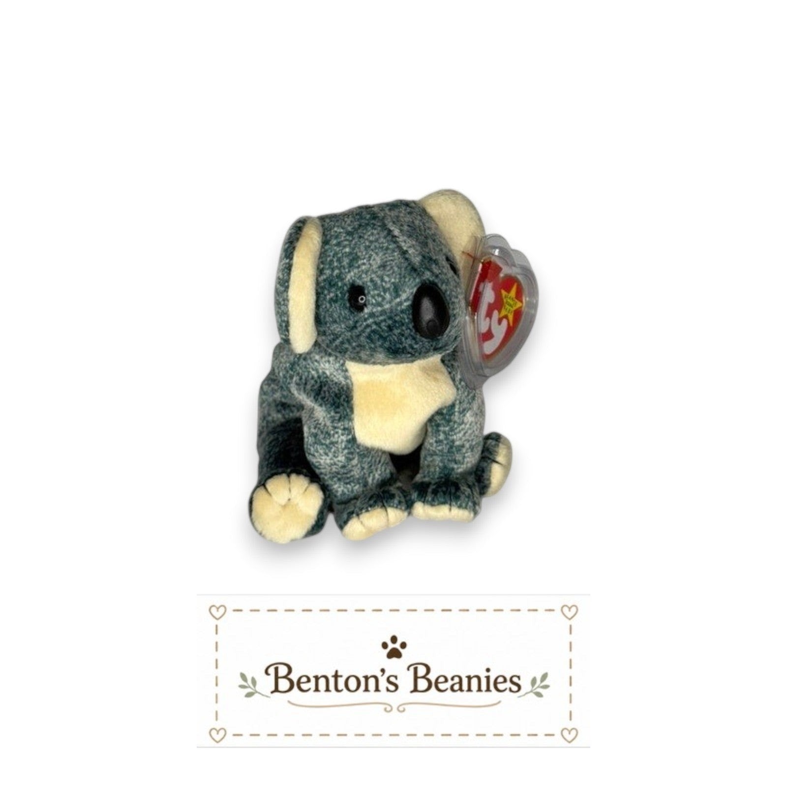 Eucalyptus the Koala TY Beanie Baby | Mint Heart & Tush Tag