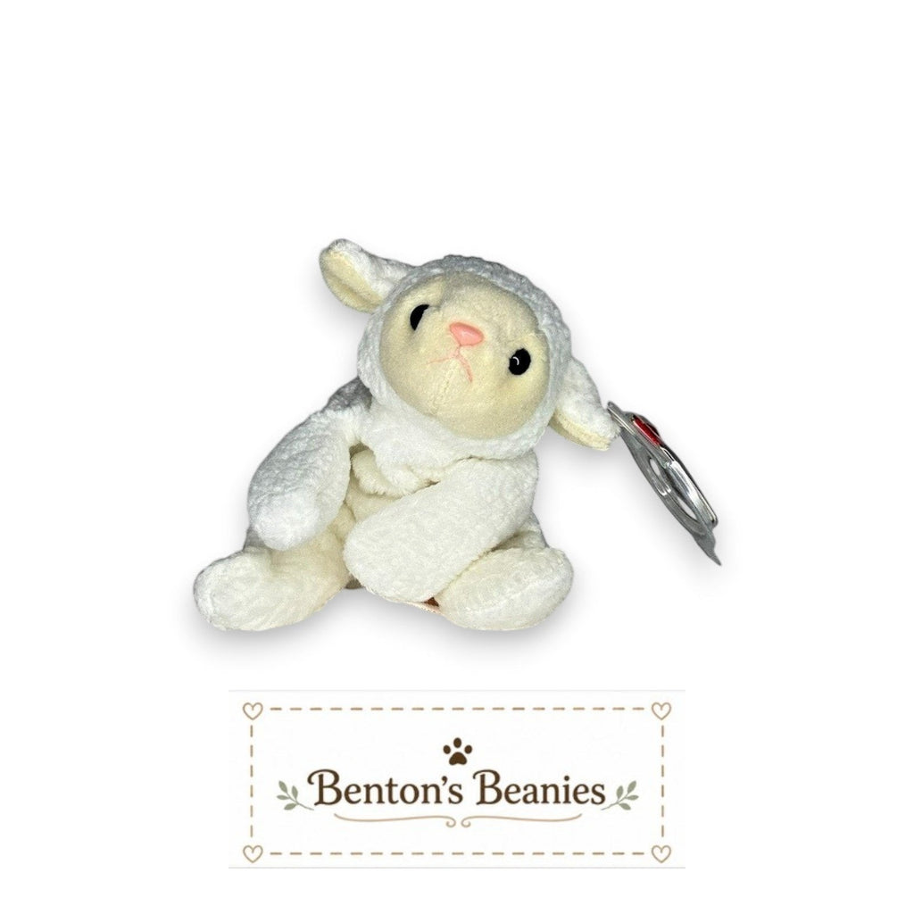 Fleece the Lamb TY Beanie Baby | Mint Heart & Tush Tag