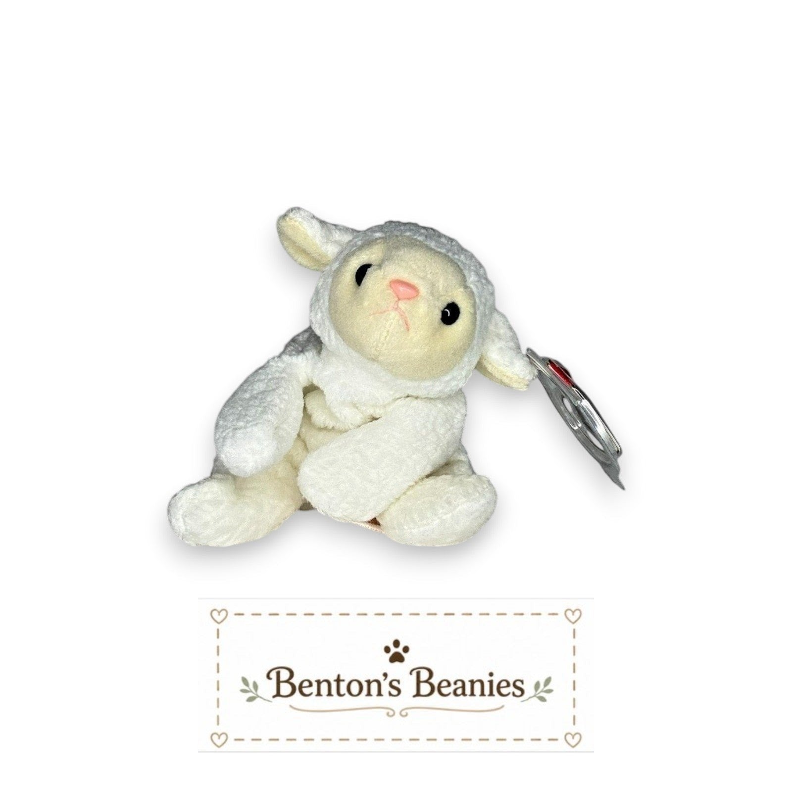 Fleece the Lamb TY Beanie Baby | Mint Heart & Tush Tag
