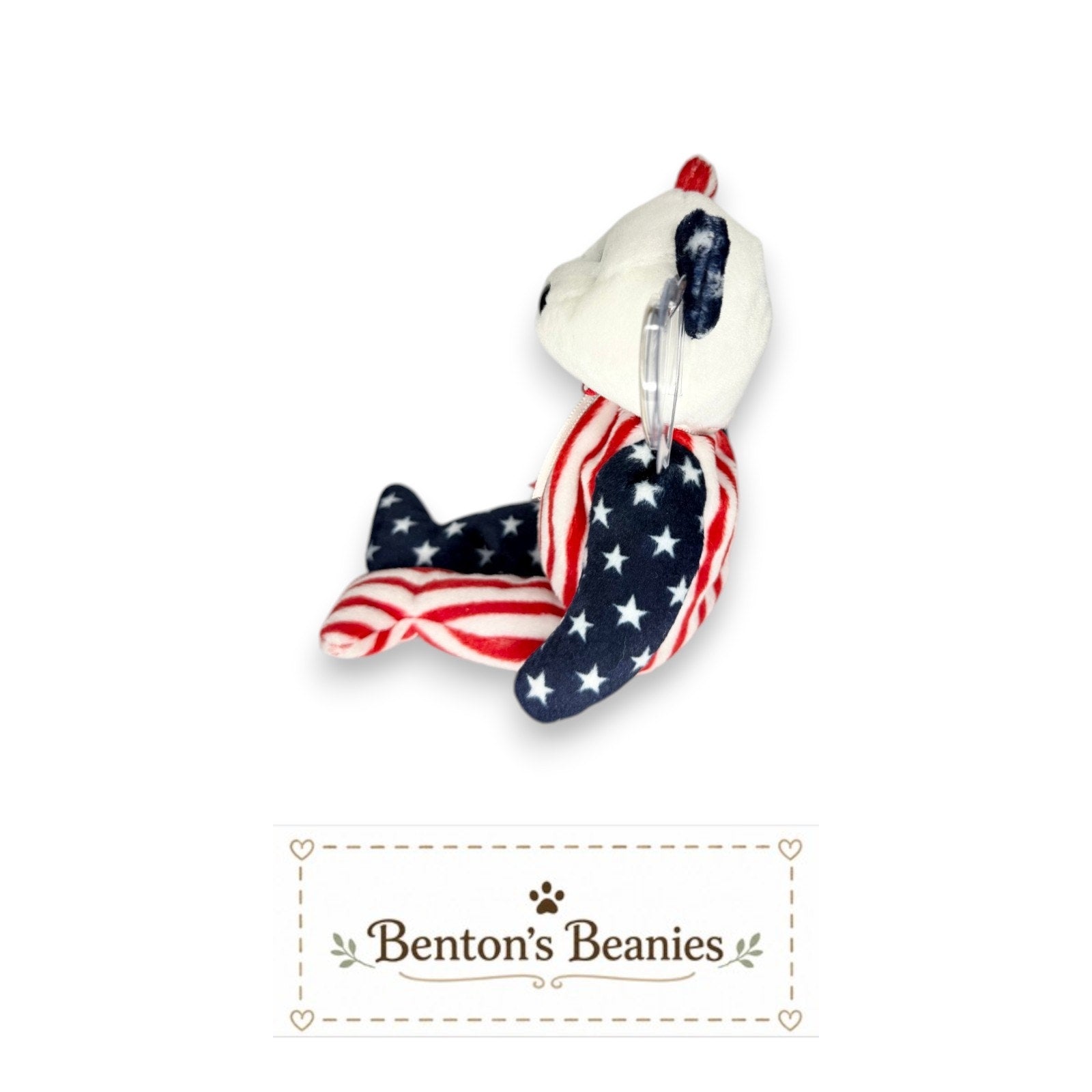 Spangle the Bear TY Beanie Baby | Mint Heart & Tush Tag