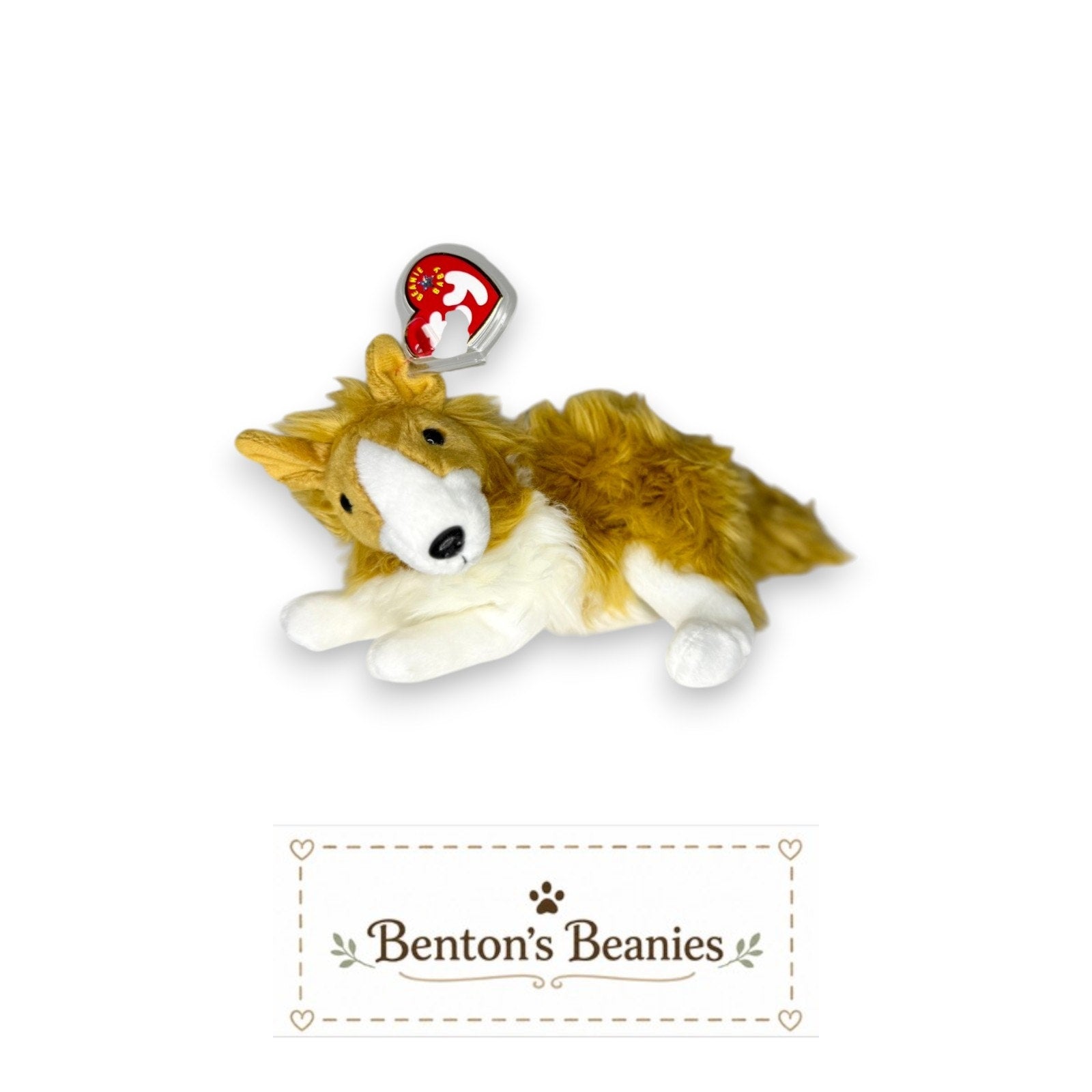 Cassie the Collie TY Beanie Baby | Mint Heart & Tush Tags