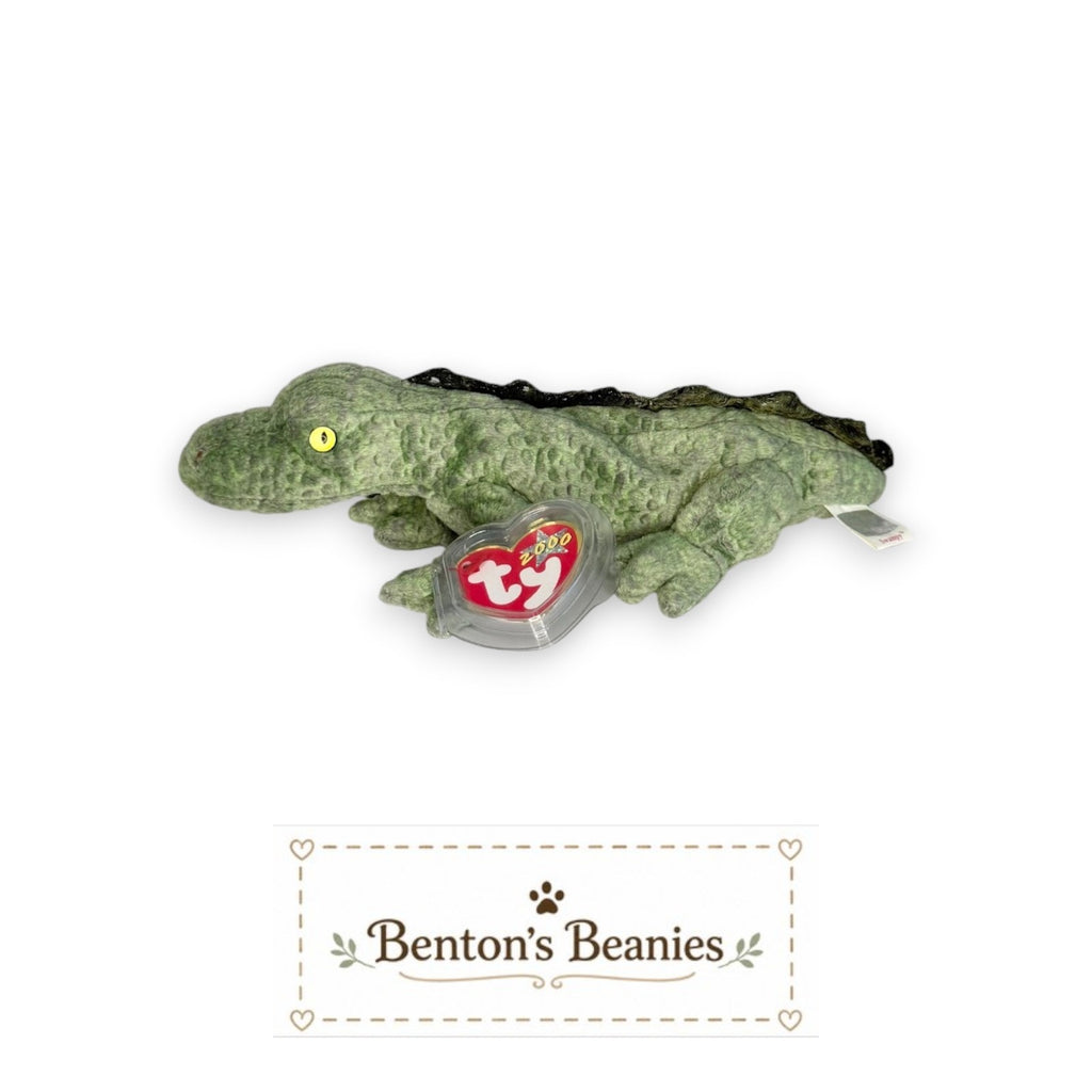 Swampy the Alligator TY Beanie Baby | Mint Heart & Tush Tag