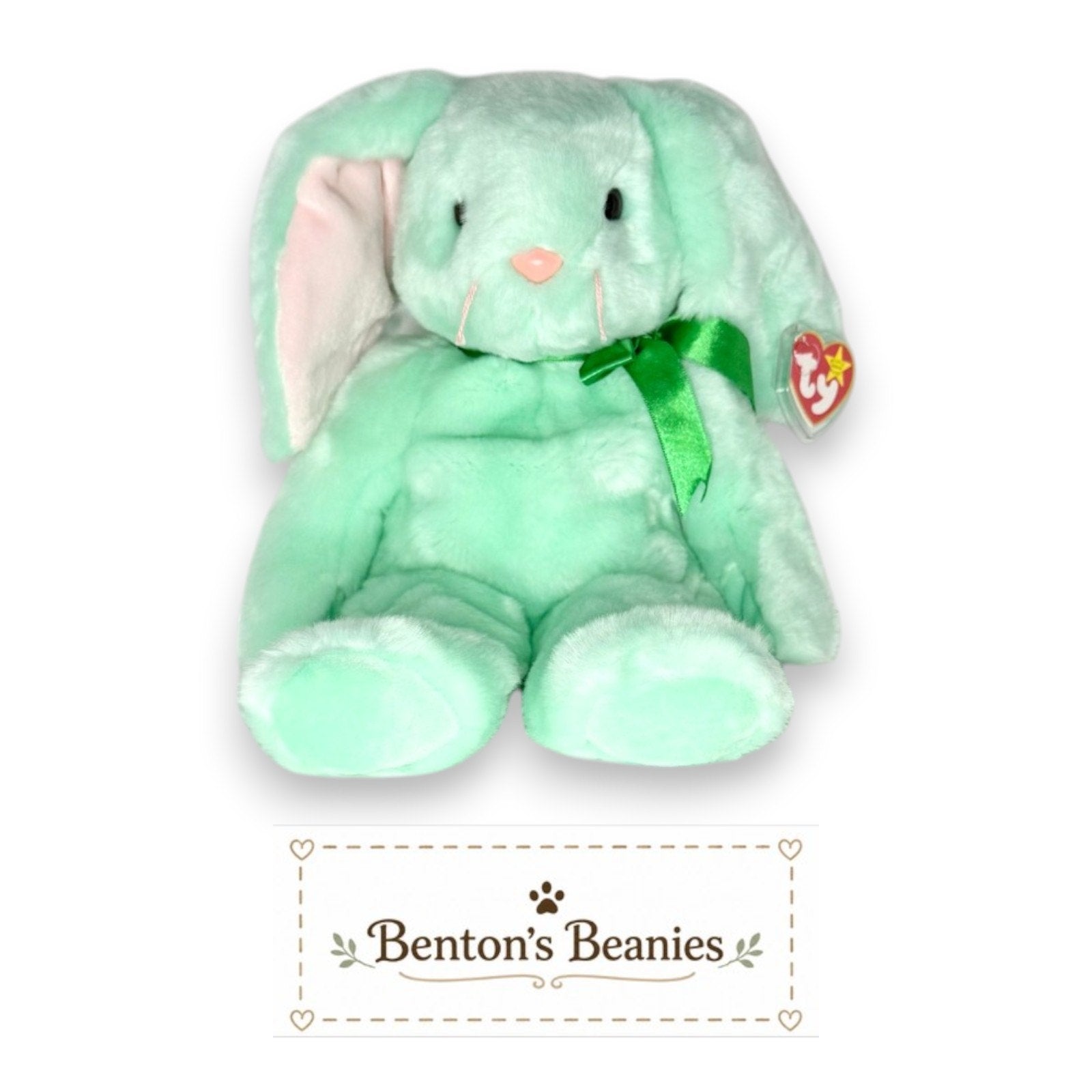 Hippity the Bunny TY Beanie Buddies | Mint Heart & Tush Tags