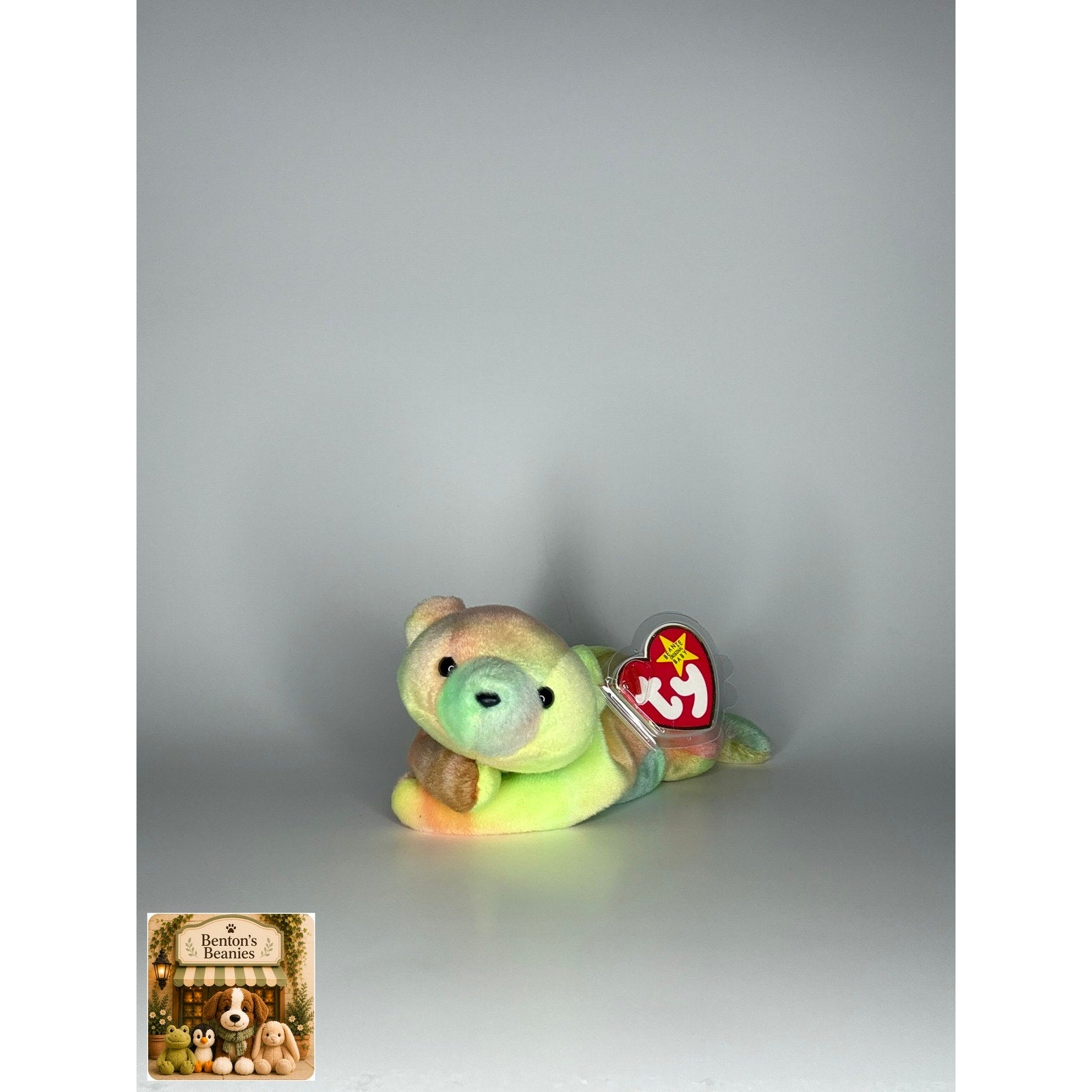 Sammy the Bear TY Beanie Baby | Mint Heart/Tush Tag