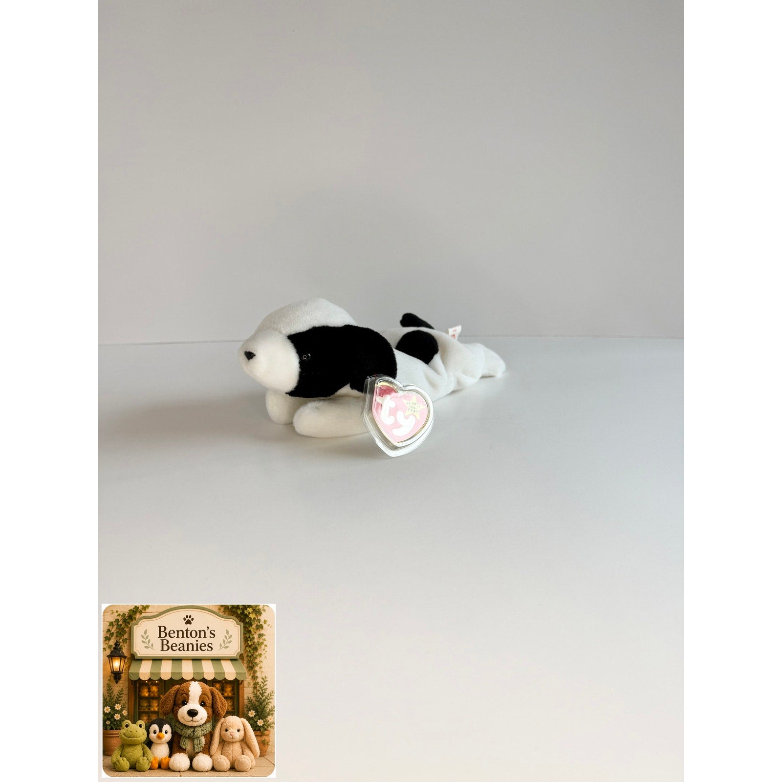Spot the Dog TY Beanie Baby | Mint Heart & Tush Tag