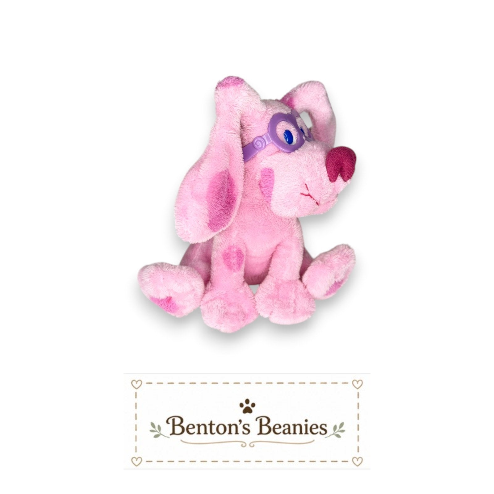 Magenta | Blue's Clues TY Beanie Baby | Mint Heart/Tush Tag
