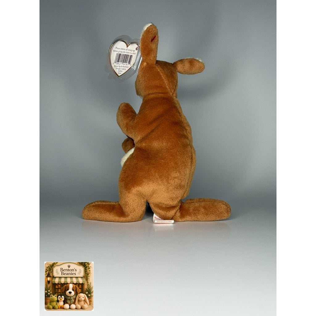 Pouch the Kangaroo TY Beanie Baby | Mint Heart & Tush Tag