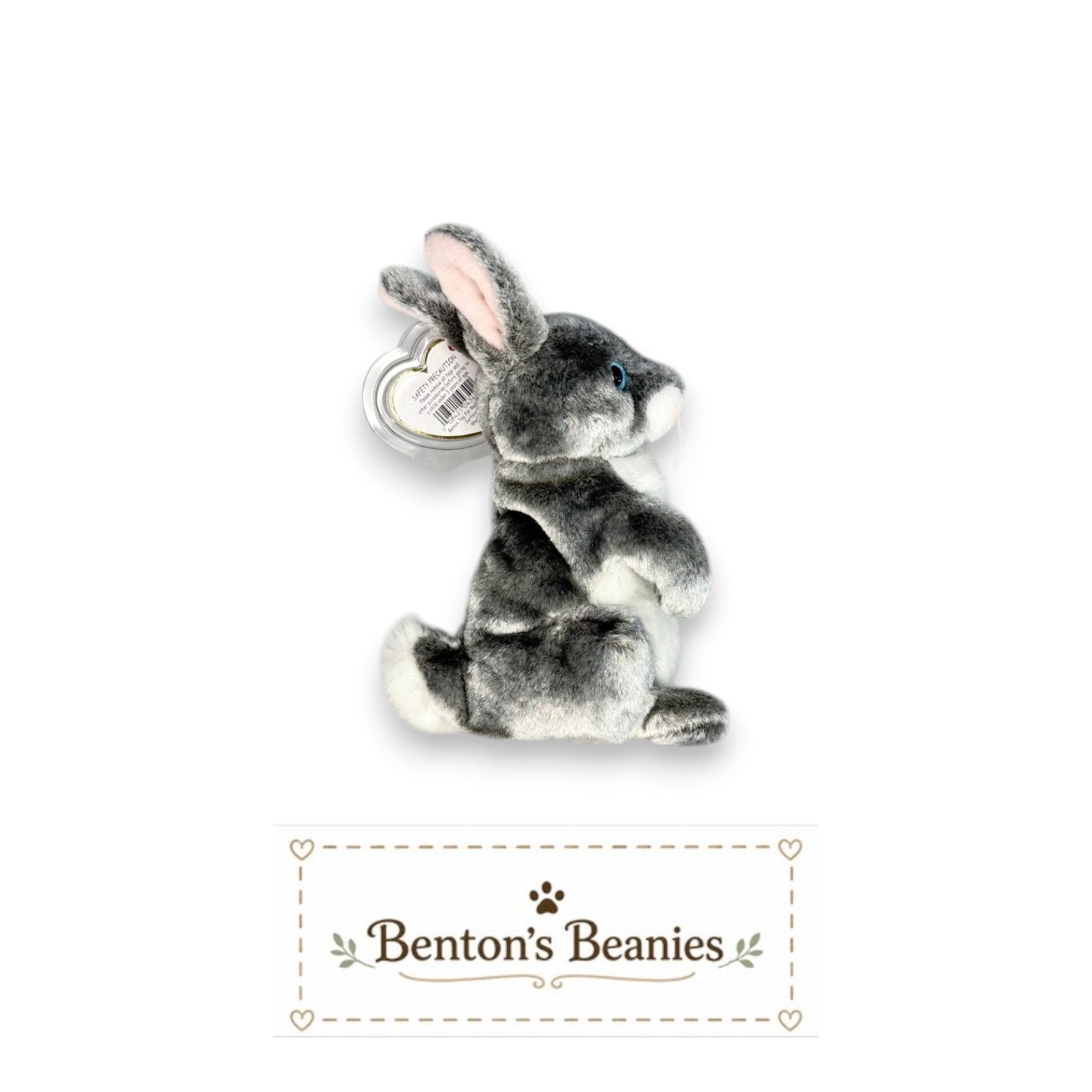 Hopper the Rabbit TY Beanie Baby | Minor Heart Tag Vein