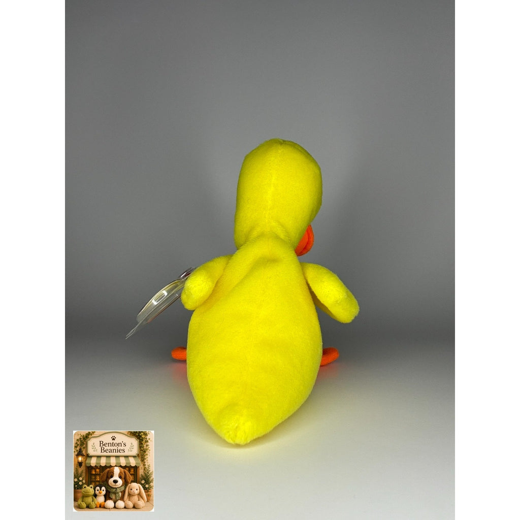Quackers the Duck TY Beanie Baby | Mint Condition Heart & Tush Tag
