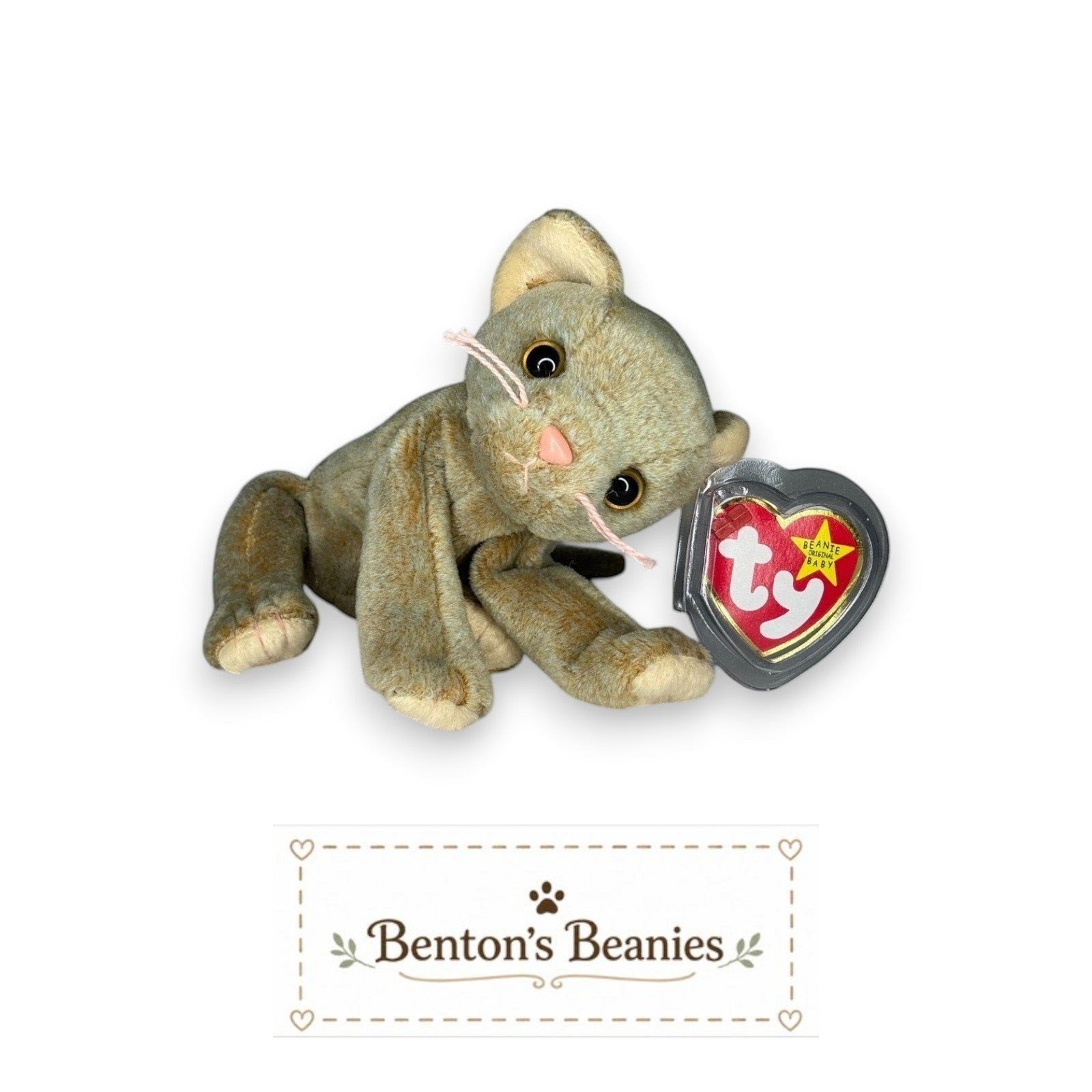 Scat the Cat TY Beanie Baby | Mint Heart & Tush Tag