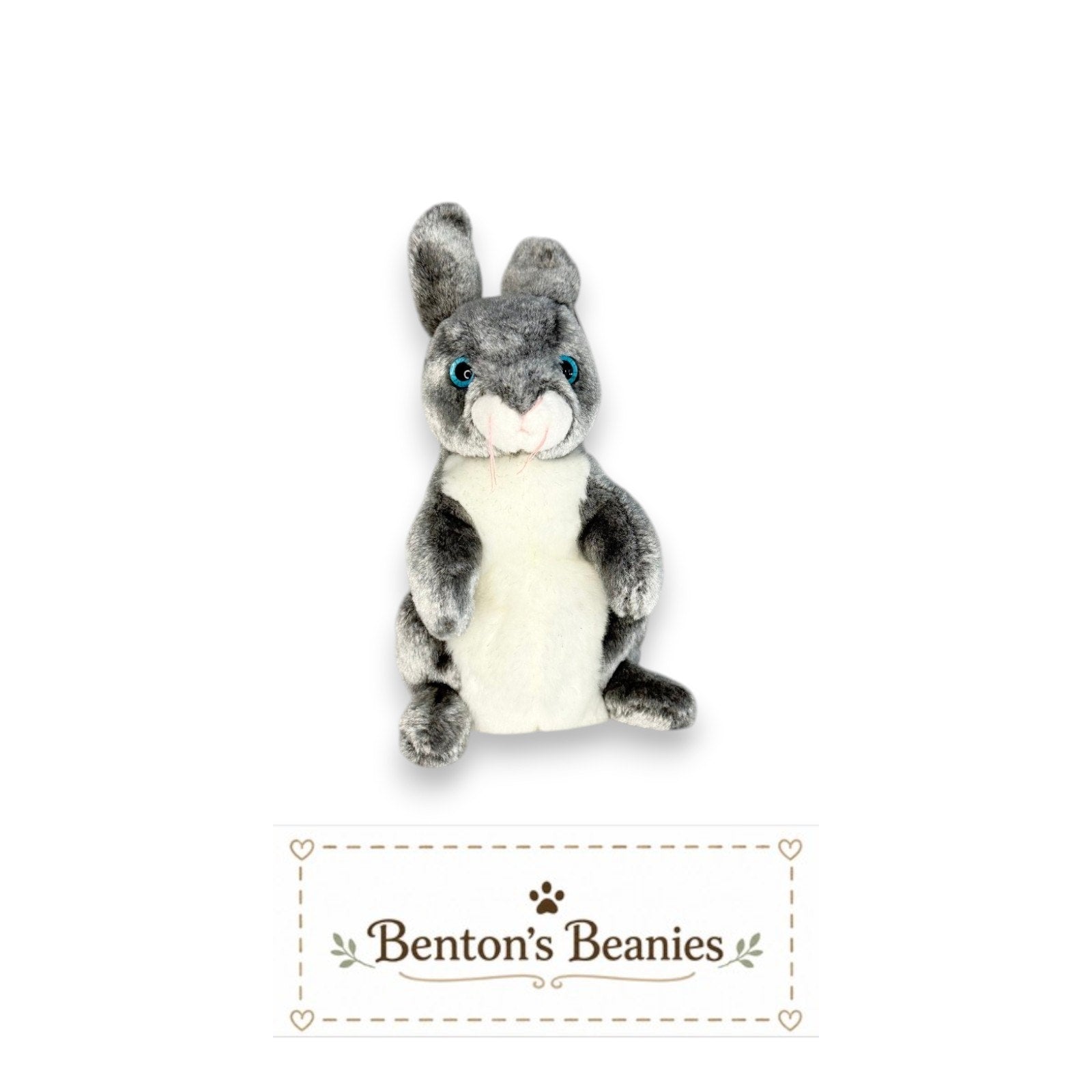 Hopper the Rabbit TY Beanie Baby | Minor Heart Tag Vein