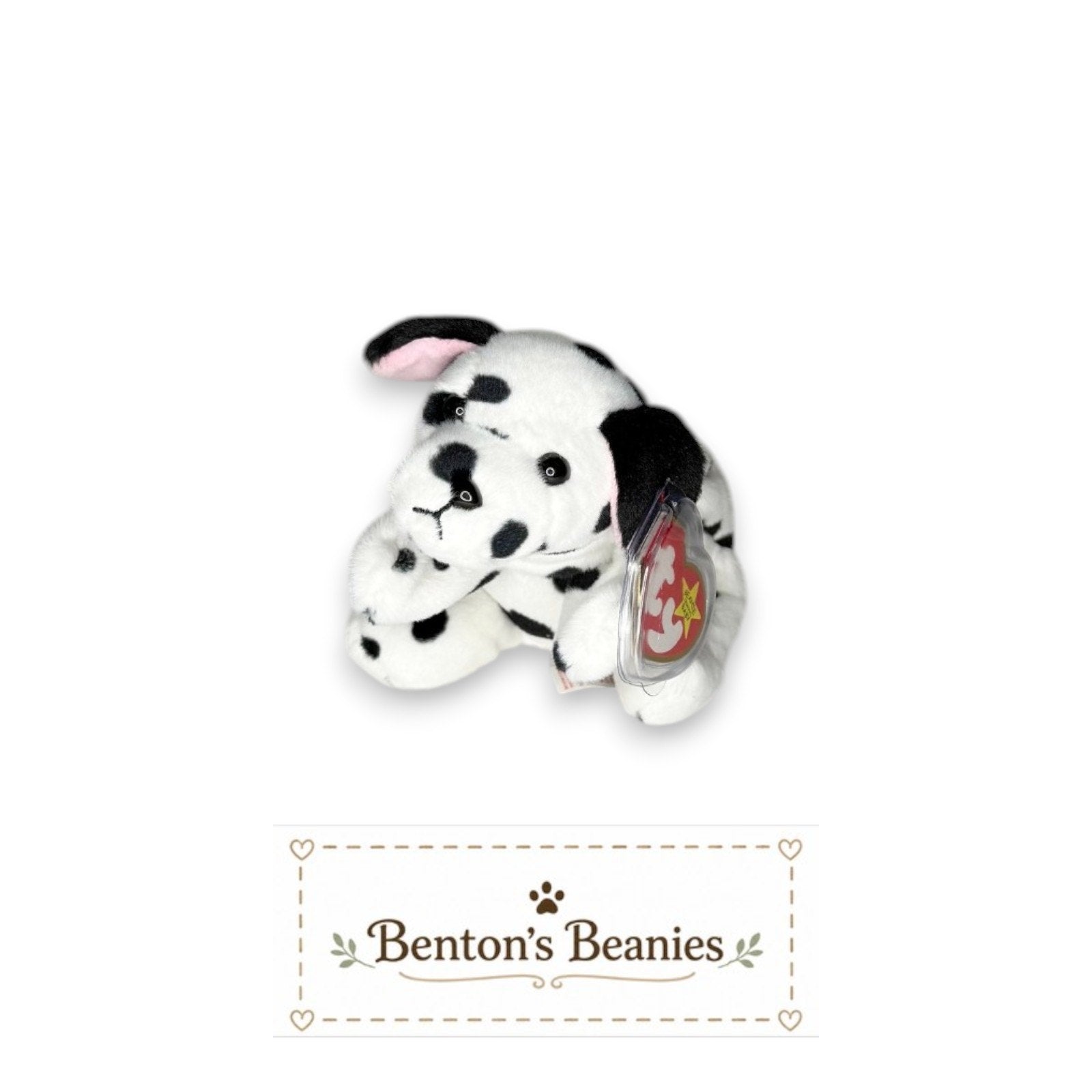 Dotty II the Dalmatian TY Beanie Baby | Mint Heart/ Tush Tag