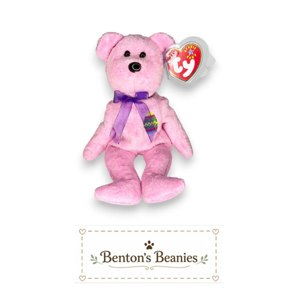 Eggs the Bear TY Beanie Baby | Mint Heart & Tush Tag