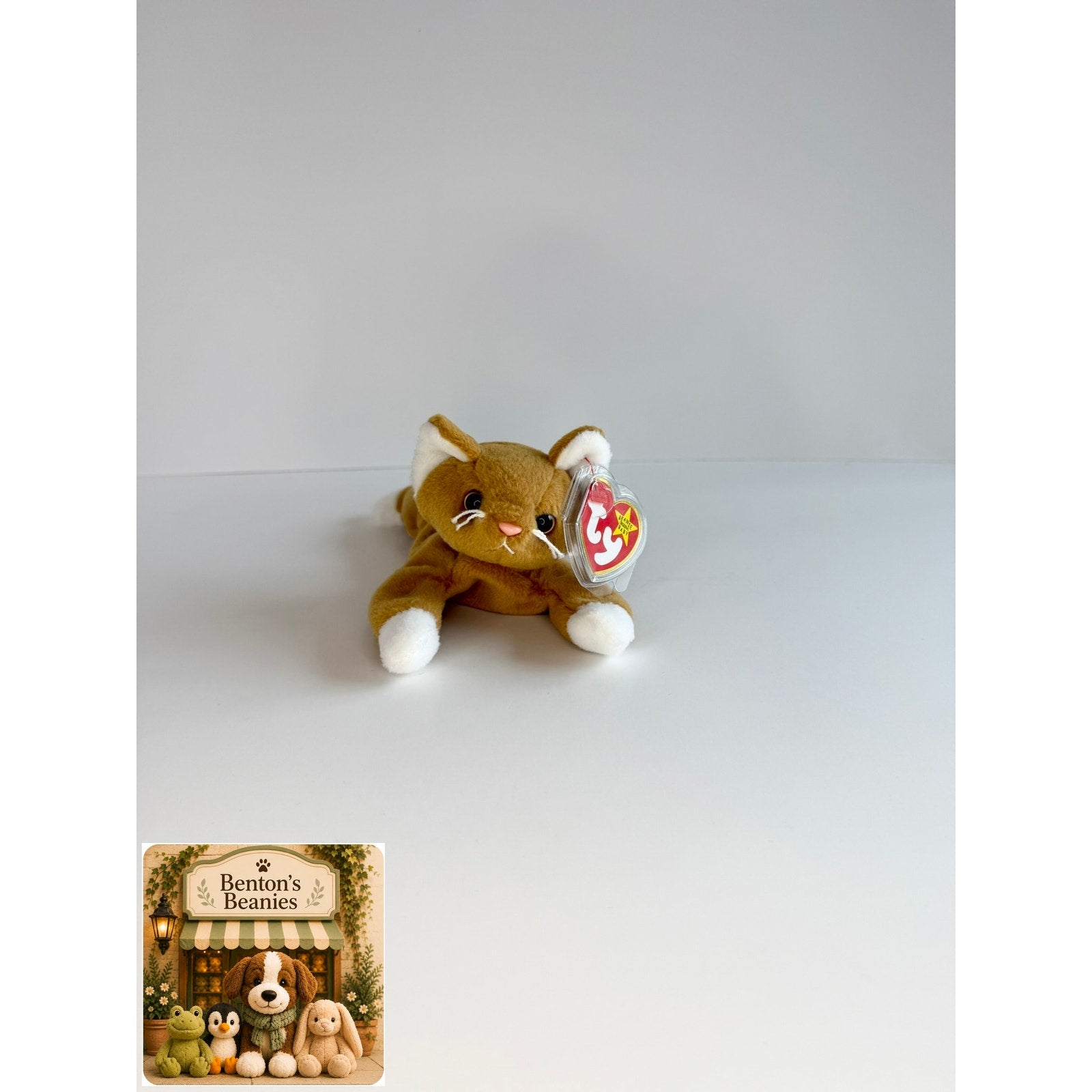 Nip the Cat TY Beanie Baby | Mint Heart & Tush Tags