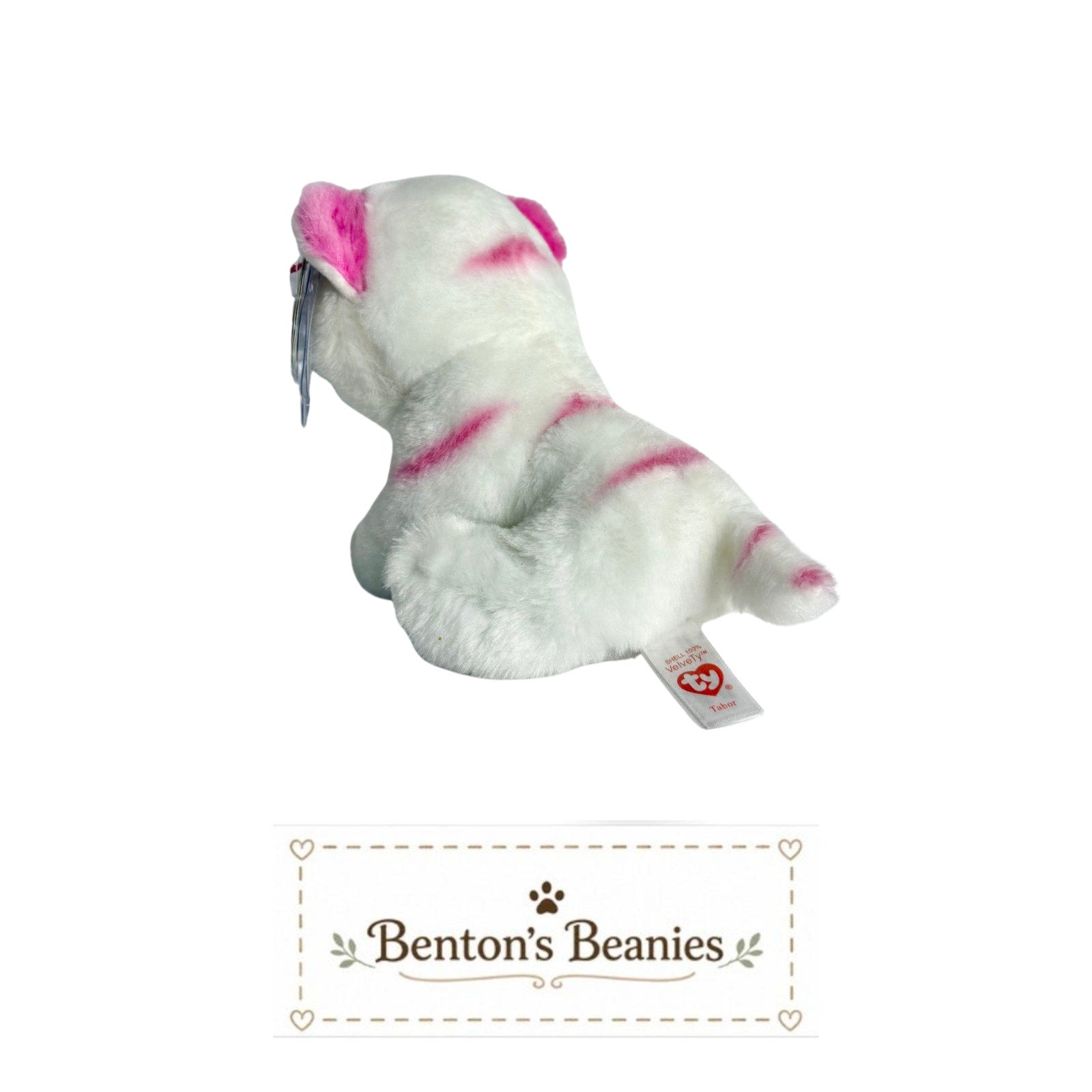 Tabor the Tiger TY Beanie Baby | Mint Heart & Tush Tag