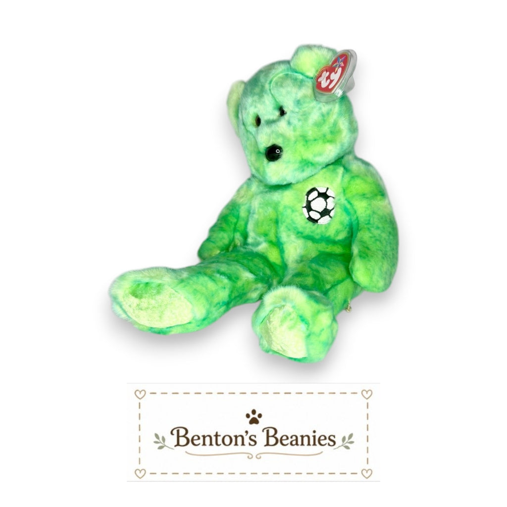 Kicks the Soccer Bear TY Beanie Buddies | Mint Tags