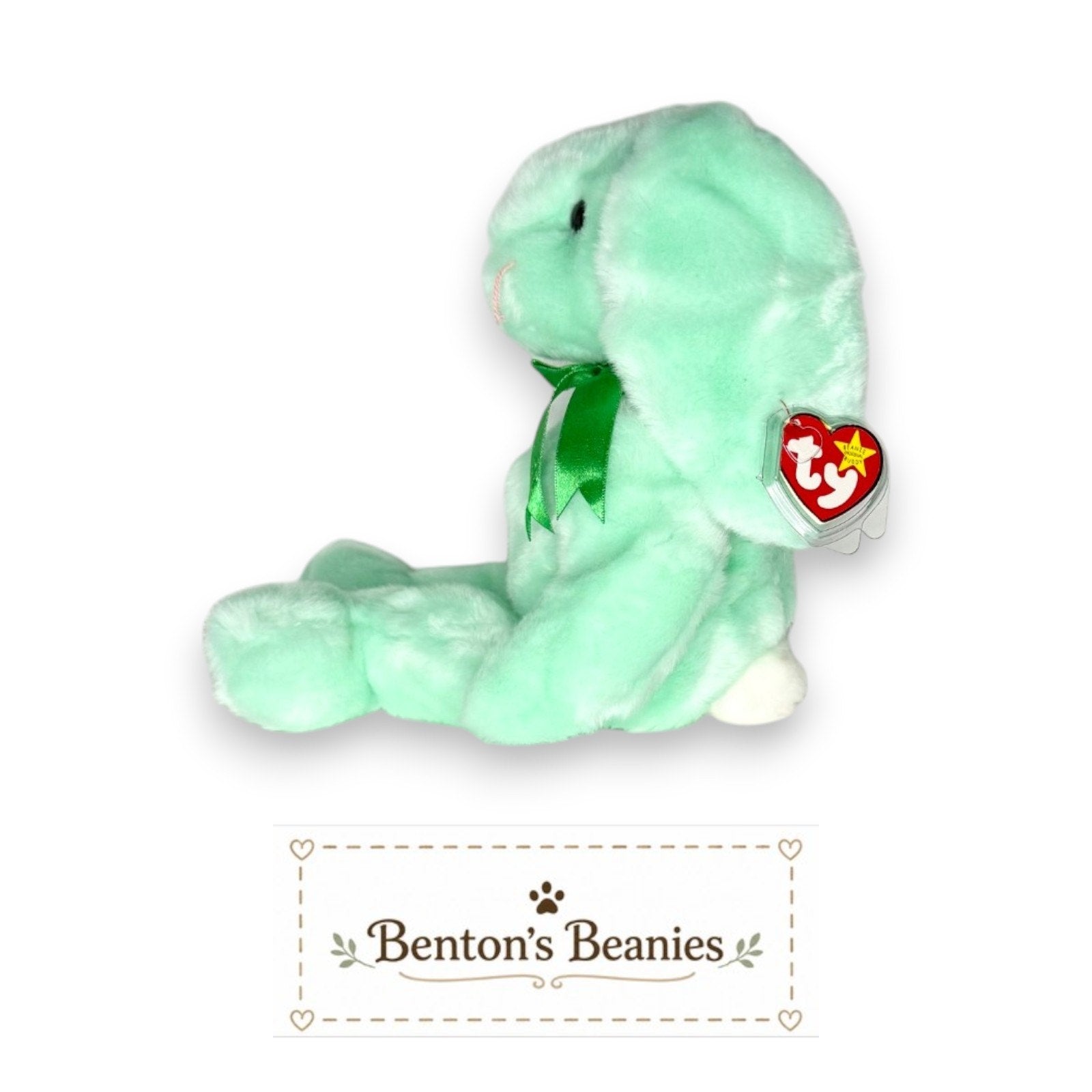 Hippity the Bunny TY Beanie Buddies | Mint Heart & Tush Tags