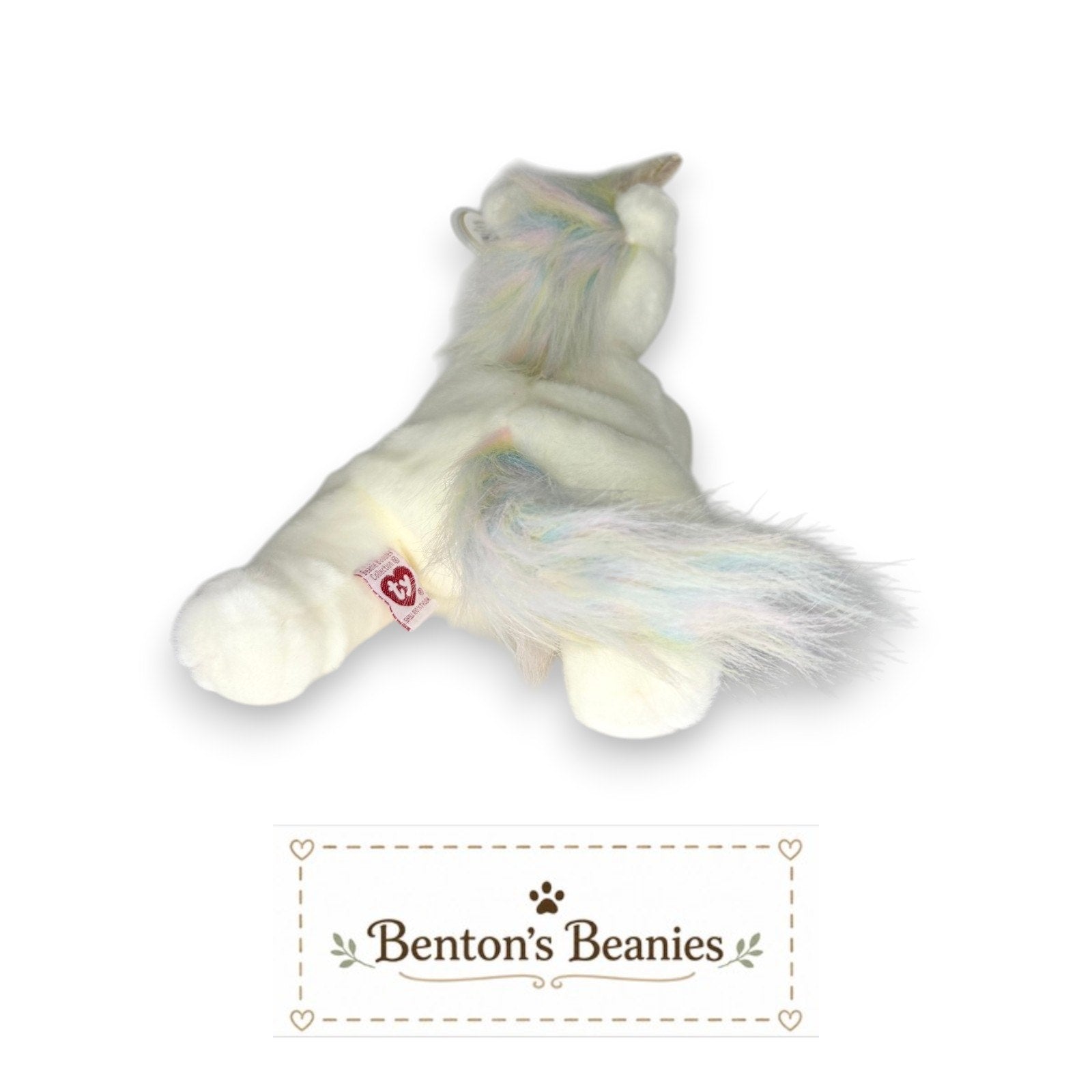 Mystic the Unicorn TY Beanie Buddies | Mint Heart/Tush Tags