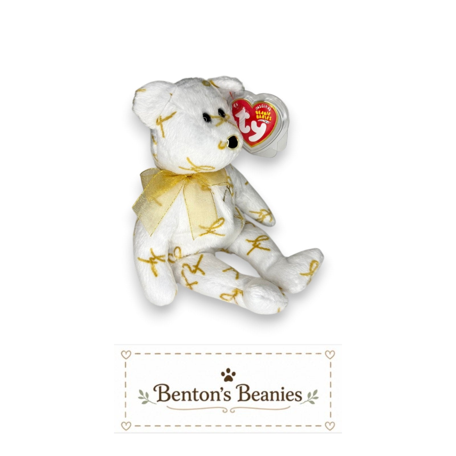 2004 Signature Bear TY Beanie Baby | Mint Heart/Tush Tag