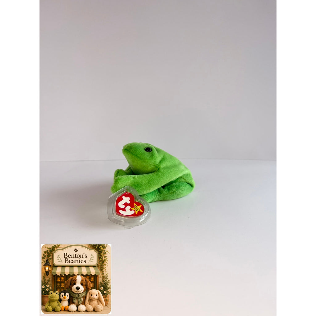 Legs the Frog TY Beanie Baby | Mint Heart & Tush Tag