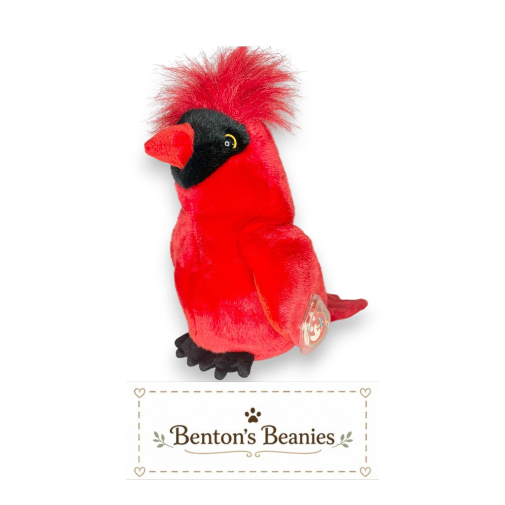 Mac the Cardinal TY Beanie Buddies | GOOD Heart & Tush Tag