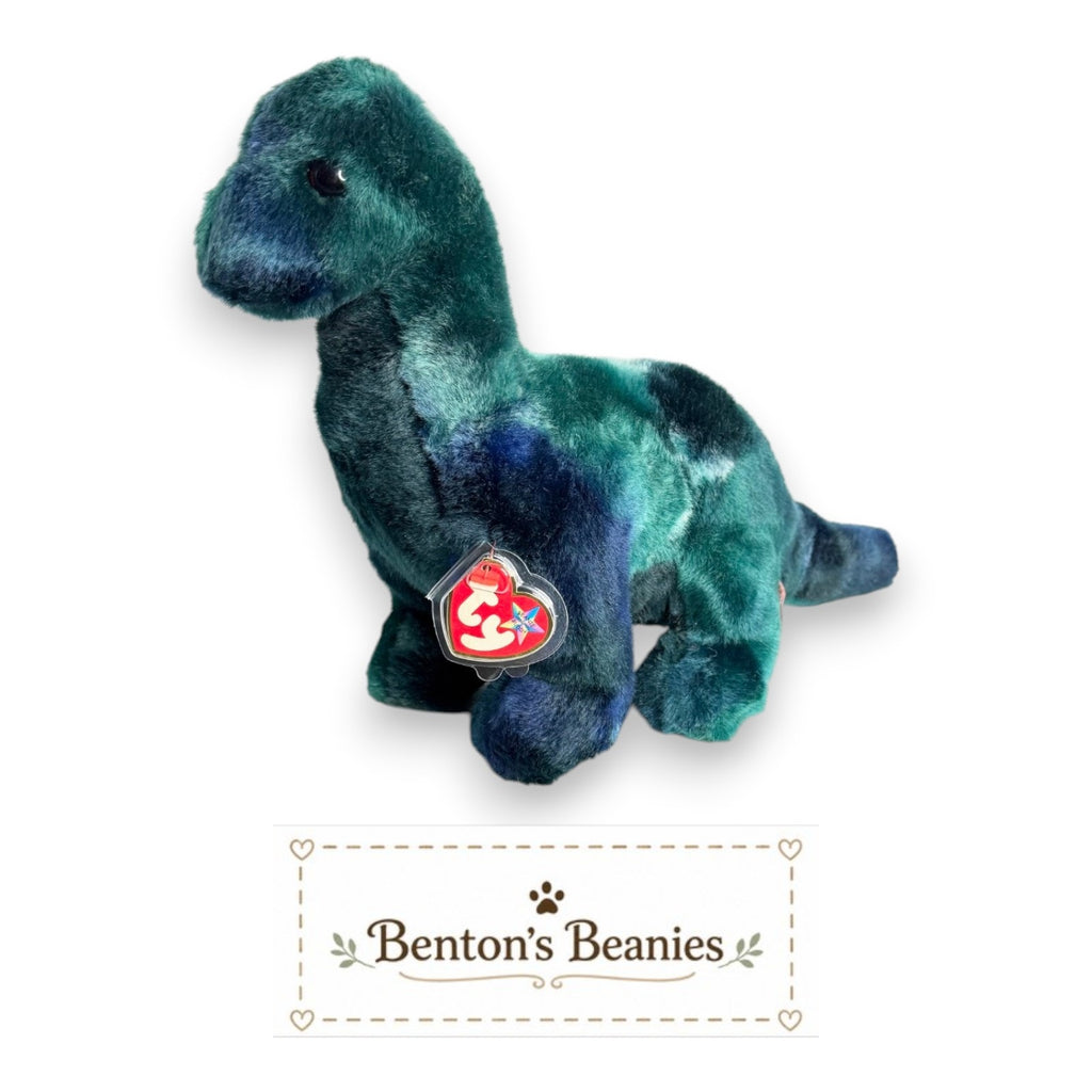 Bronty the Dinosaur TY Beanie Buddies | Mint Heart Tush Tags