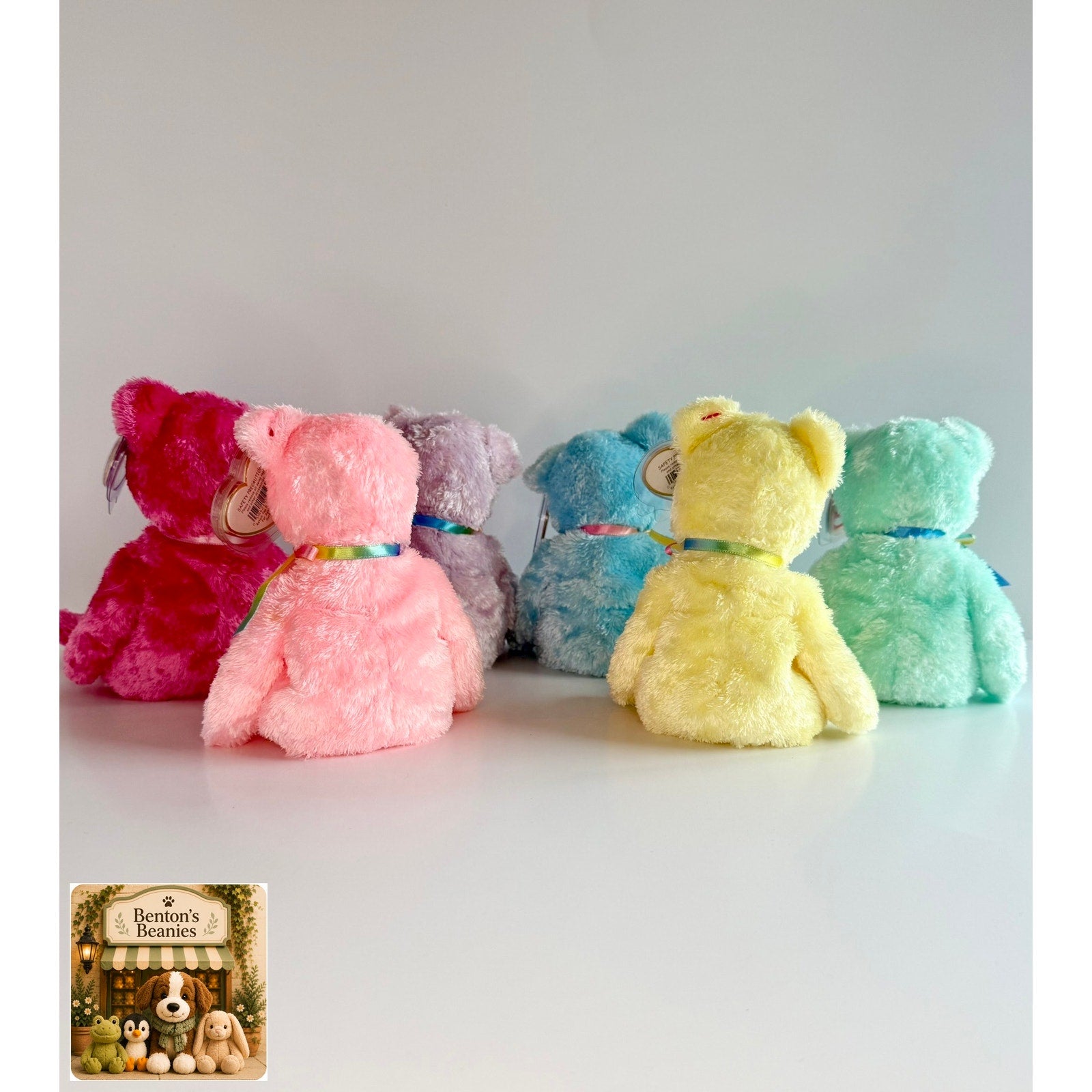 Sherbet the Bear TY Beanie Baby | Mint Heart & Tush Tag