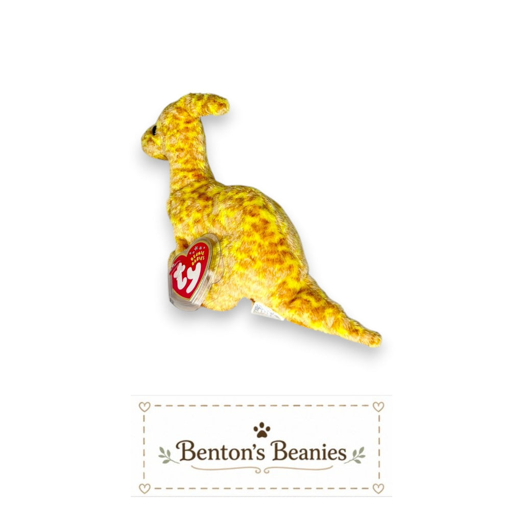 Tooter the Dinosaur TY Beanie Baby | Mint Heart & Tush Tag