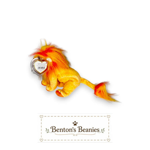 Bushy the Lion TY Beanie Baby | Mint Heart & Tush Tag