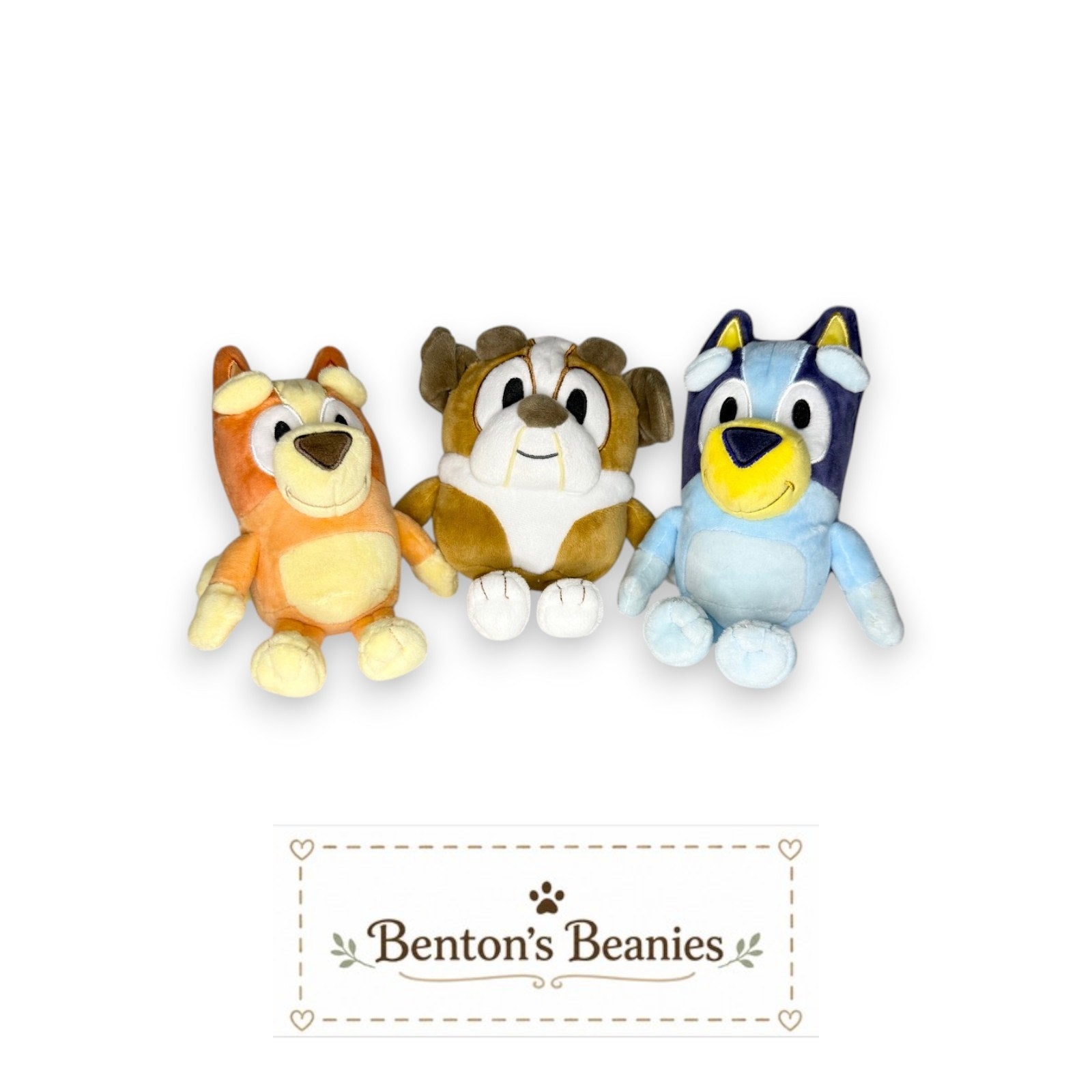 Bluey Plush Character Set (Bluey, Bingo & Muffin) | Pre-Loved