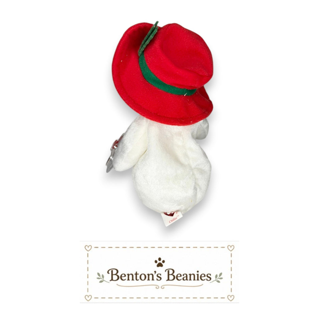 Chillin the Snowman TY Beanie Baby | Mint Heart & Tush Tag