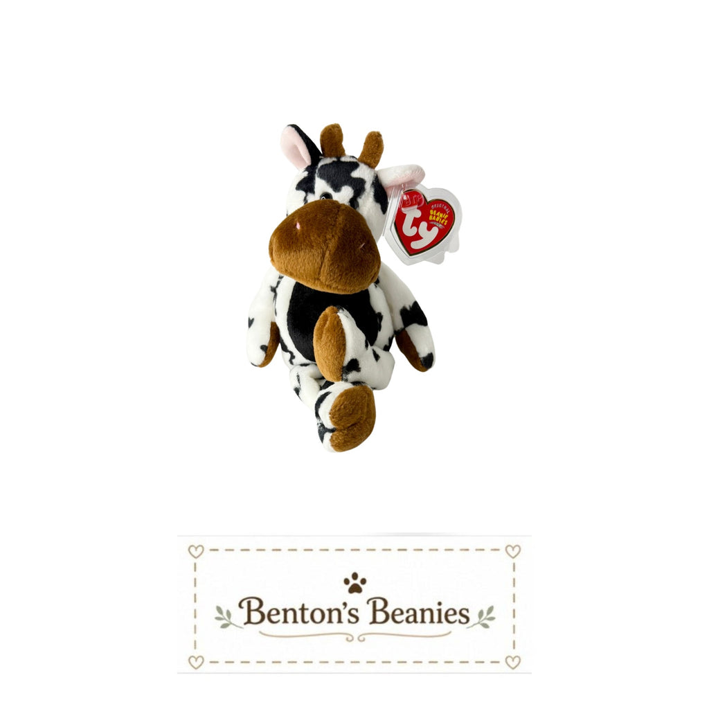 Tipsy the Cow TY Beanie Baby | Mint Heart & Tush Tag