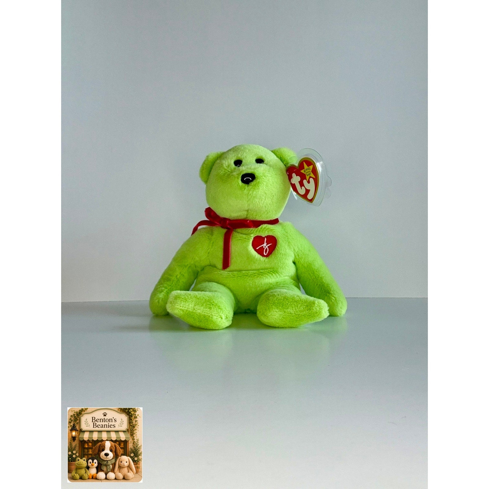 Signature Bear 2023 TY Beanie Baby | Mint heart/Tush Tag NEW