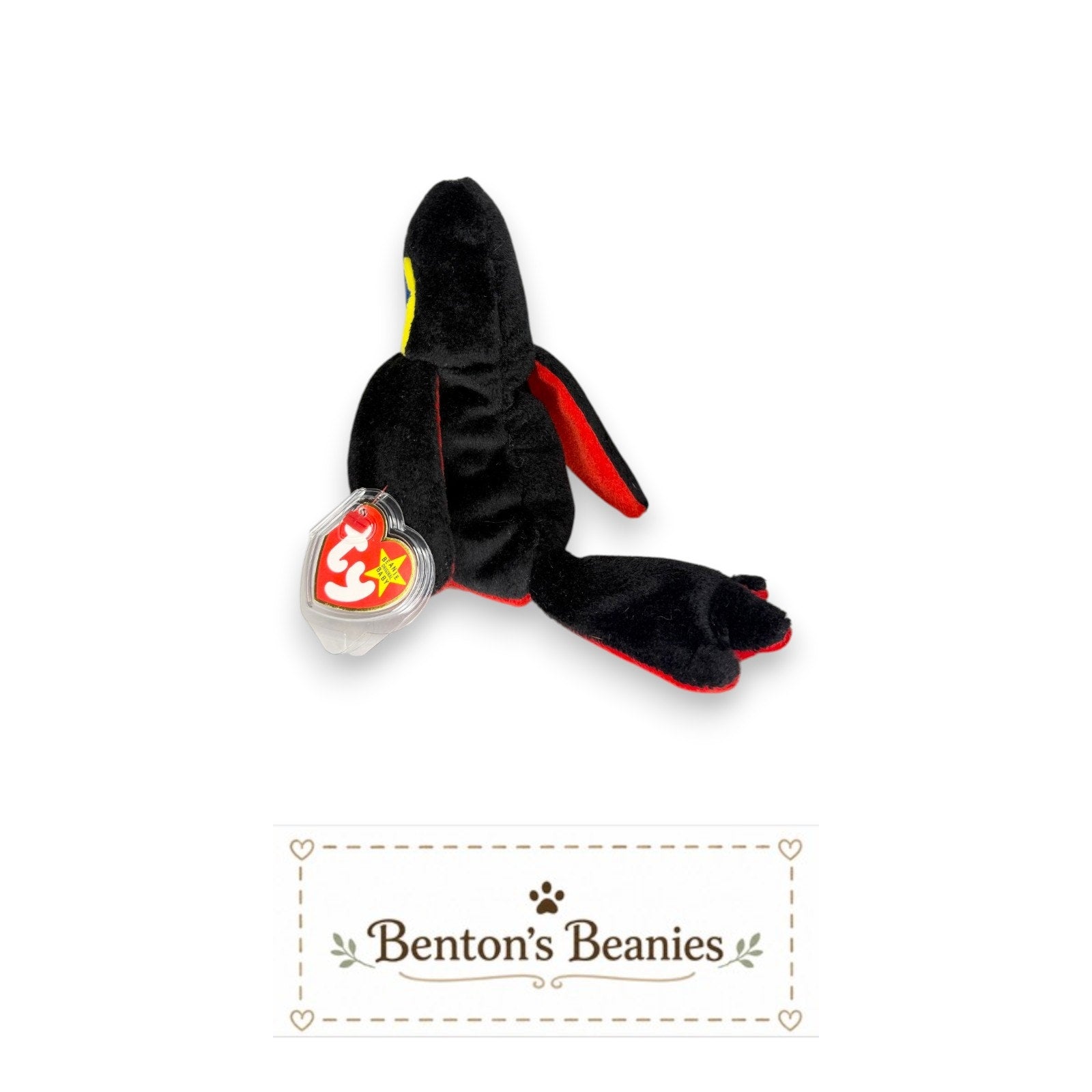 Kiwi the Toucan TY Beanie Baby | Mint Heart & Tush Tag