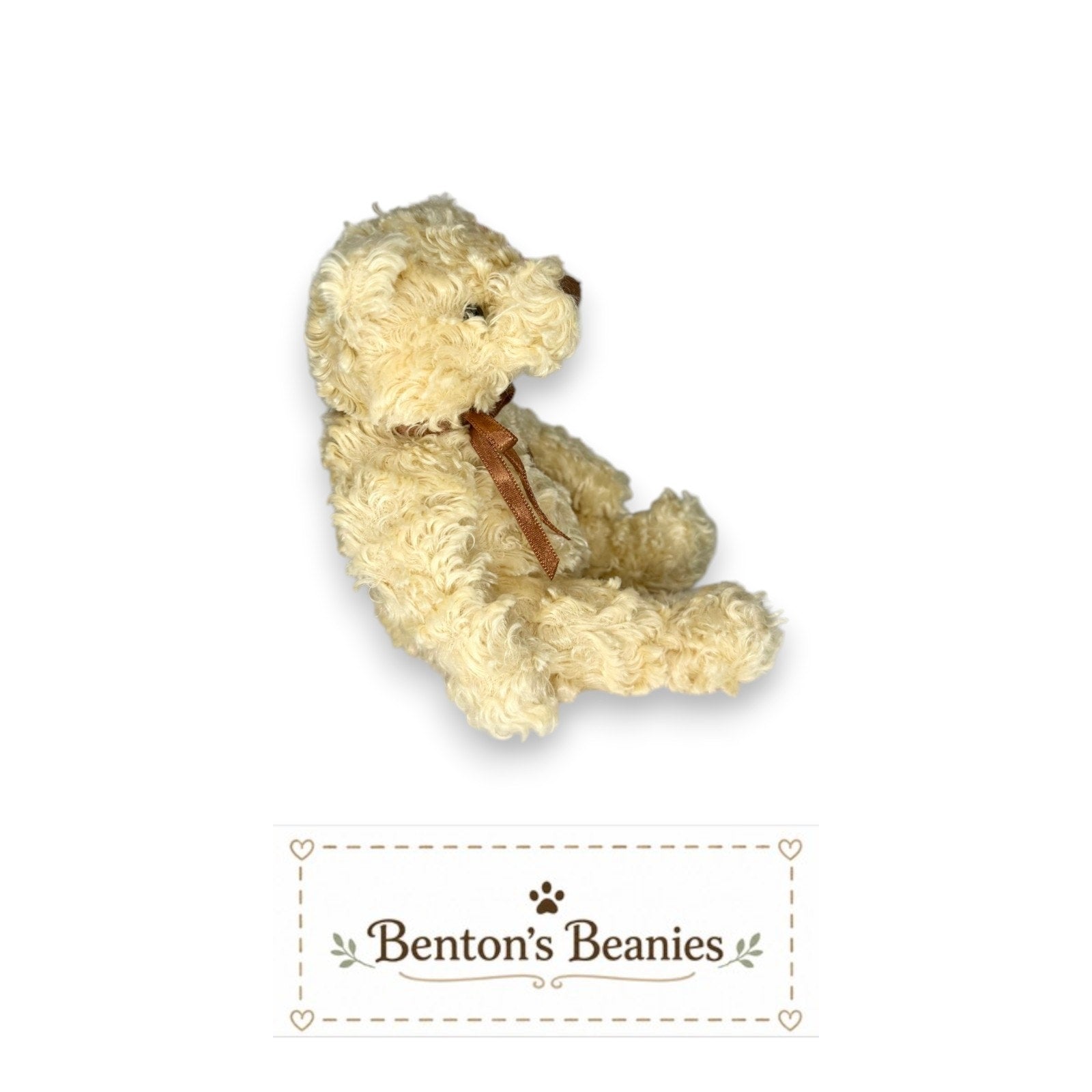 Herschel the Bear TY Beanie Baby | Mint Heart/Tush Tag