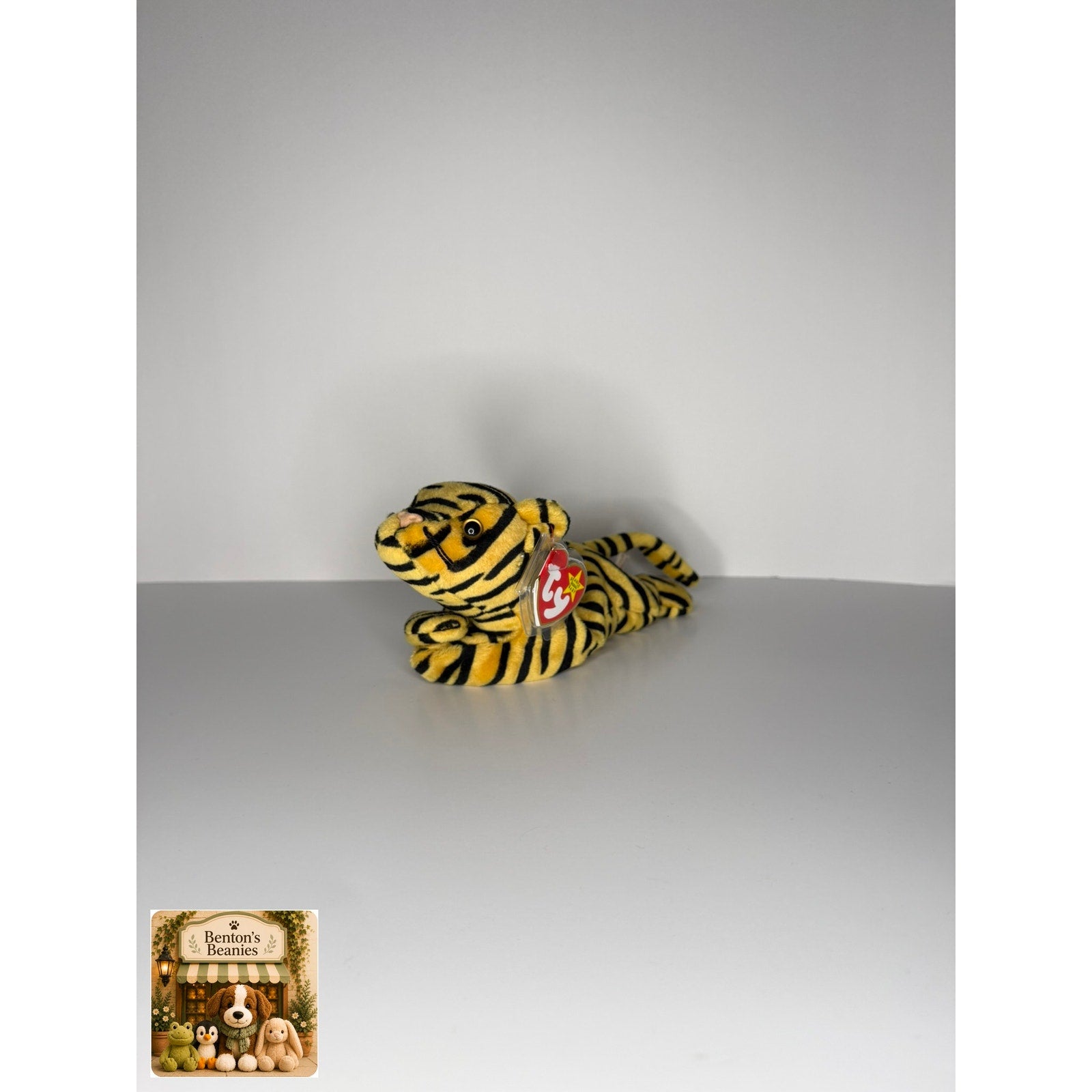 Stripes the Tiger TY Beanie Baby | Mint Heart & Tush Tag