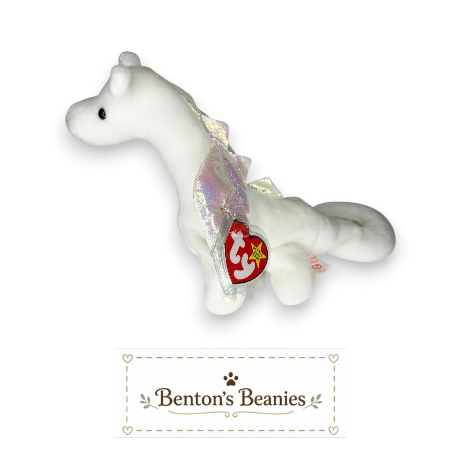 Magic the Dragon TY Beanie Baby | Mint Heart & Tush Tag