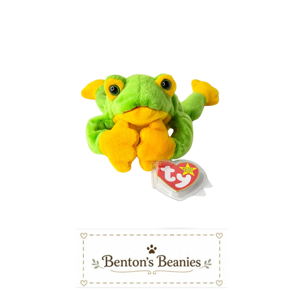 Smoochy the Frog TY Beanie Baby | Mint Heart & Tush Tag