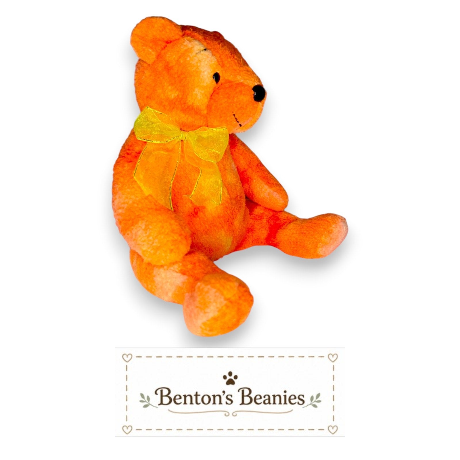 Tangerine the Orange Bear TY Beanie Buddies | Mint Tags