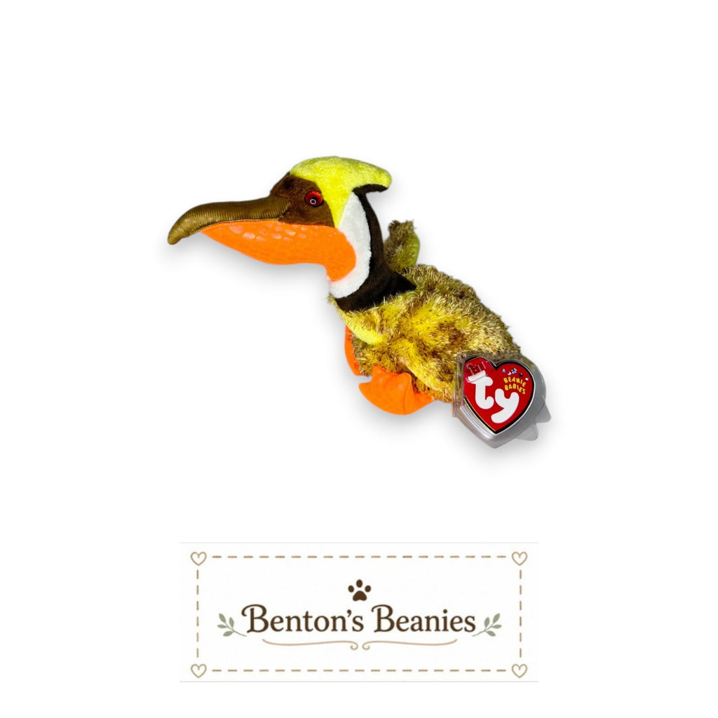 Glider the Pterodactyl TY Beanie Baby | Mint Heart/Tush Tag