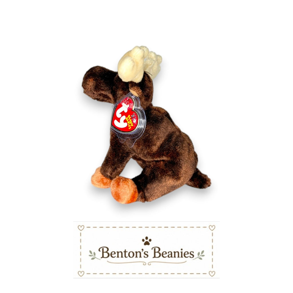 Zeus the Moose TY Beanie Baby | Mint Heart & Tush Tag
