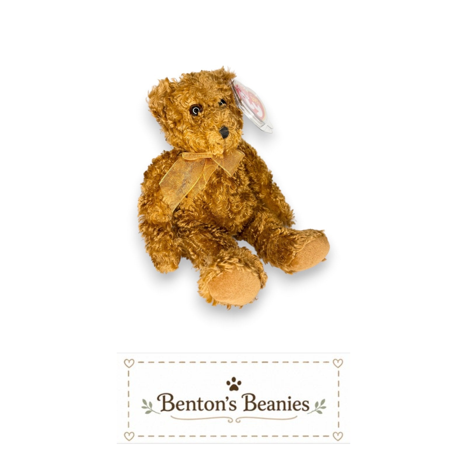 Hawthorne the Bear TY Beanie Baby | Mint Heart & Tush Tag