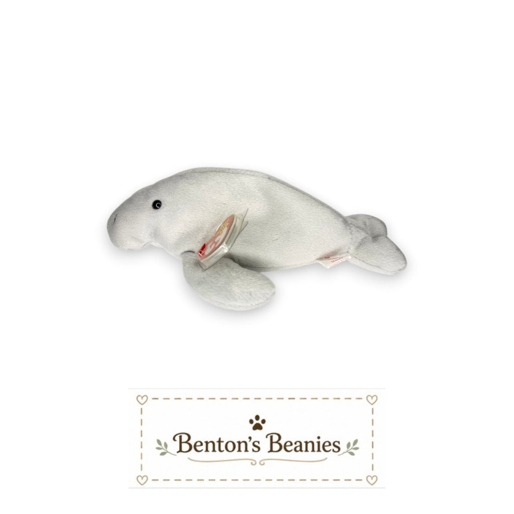 Manny the Manatee TY Beanie Baby | Mint Heart & Tush Tag