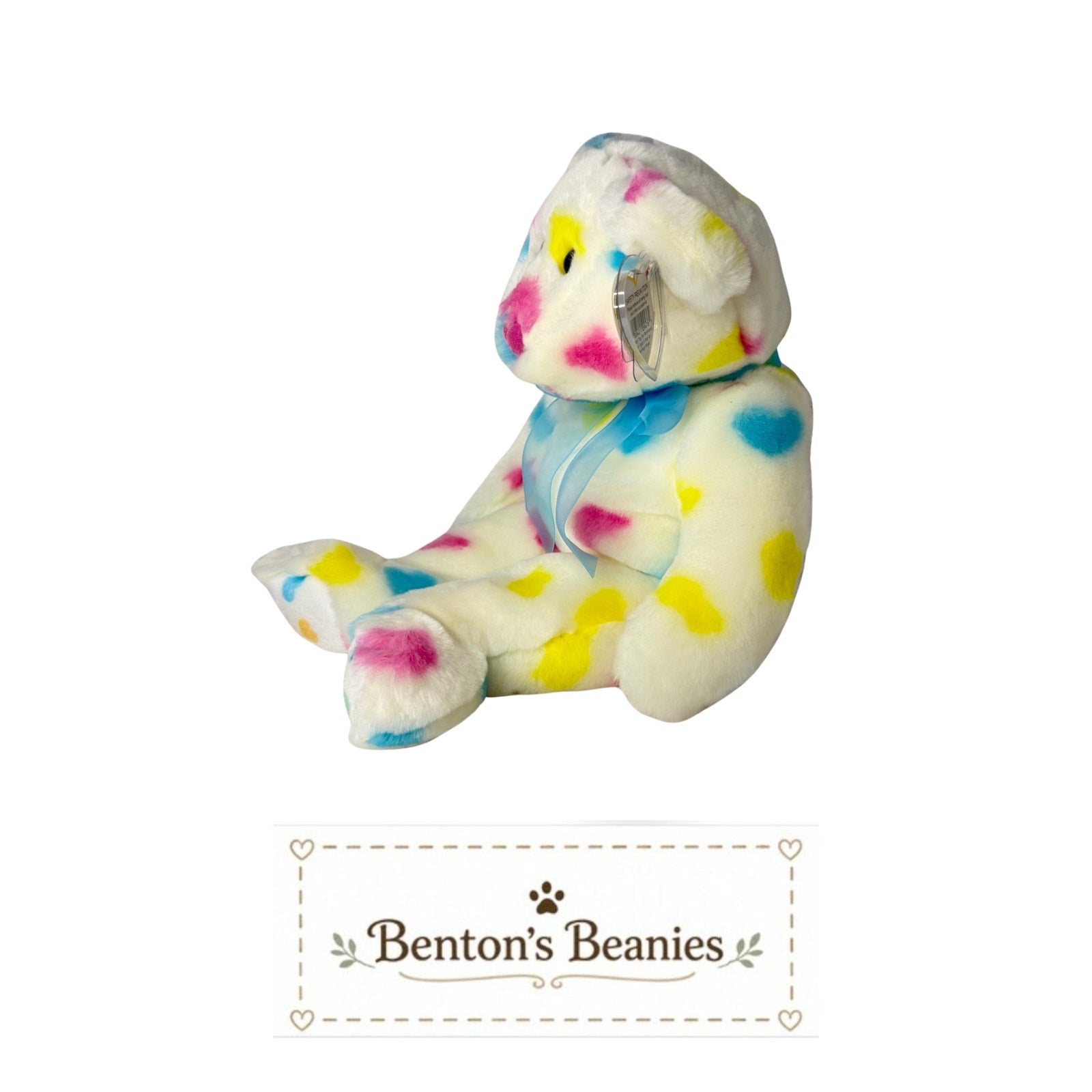 Kissme the Bear TY Beanie Buddies | Mint Heart & Tush Tags