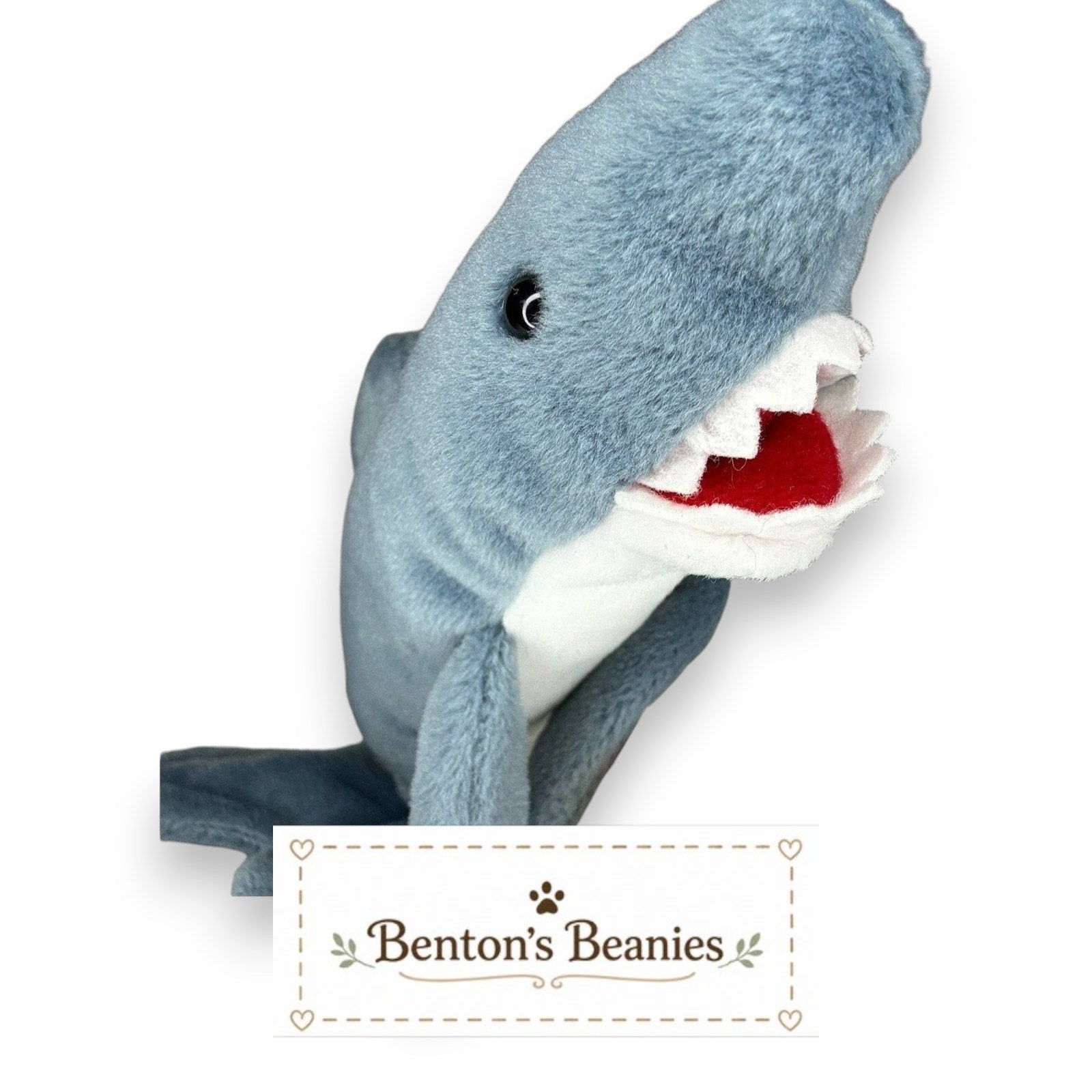 Crunch the Shark TY Beanie Baby | Mint Heart & Tush Tag