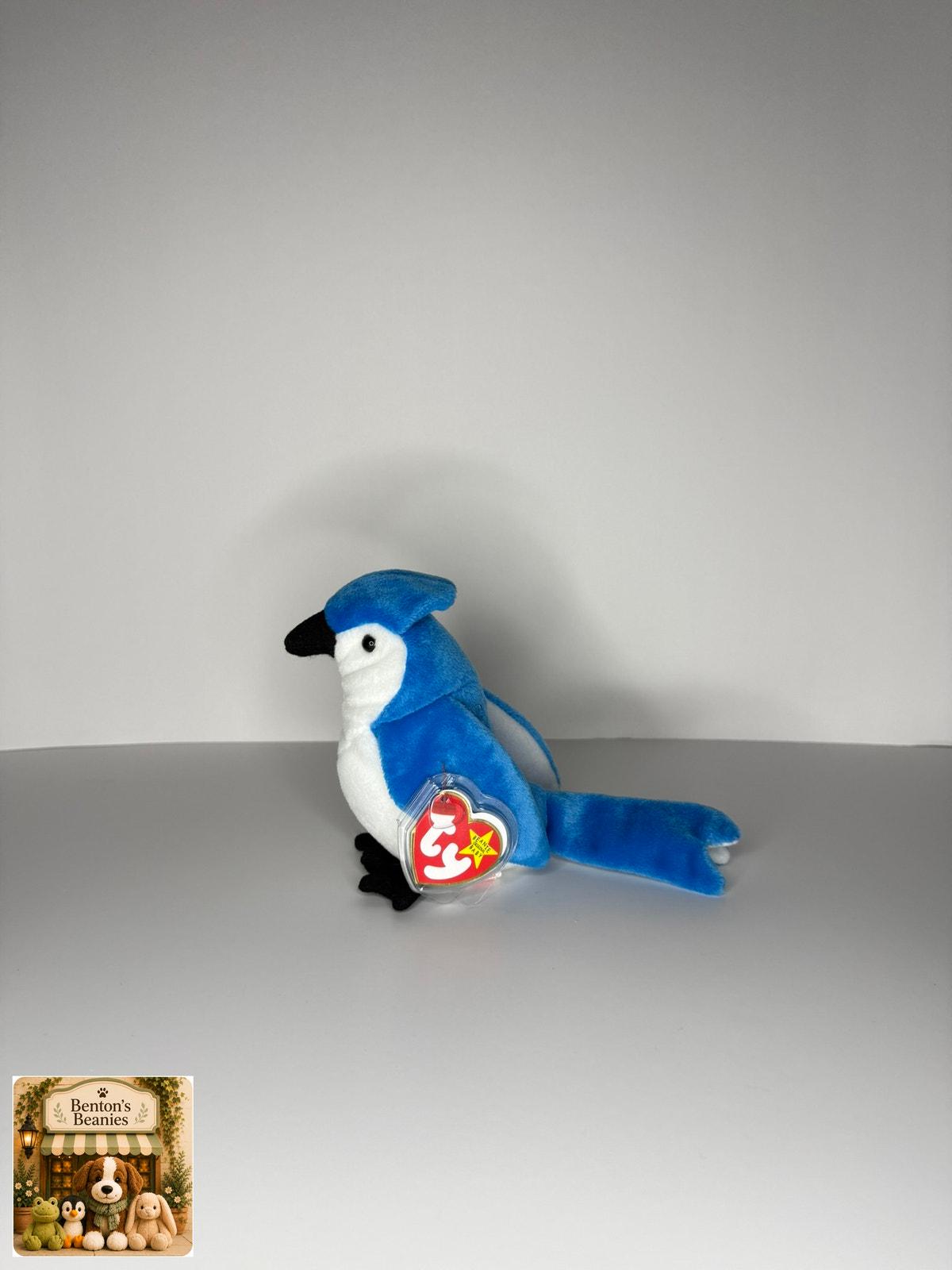 Rocket the Bluejay TY Beanie Baby | Mint Heart & Tush Tag