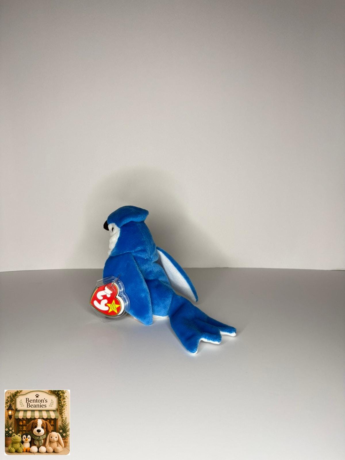 Rocket the Bluejay TY Beanie Baby | Mint Heart & Tush Tag