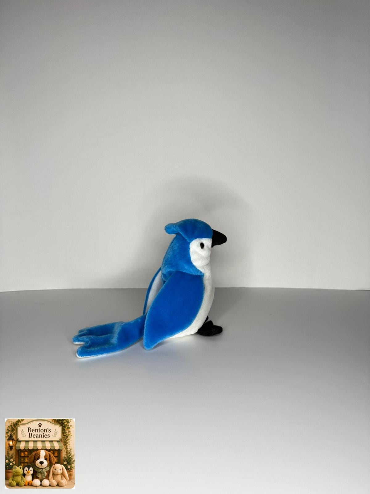 Rocket the Bluejay TY Beanie Baby | Mint Heart & Tush Tag