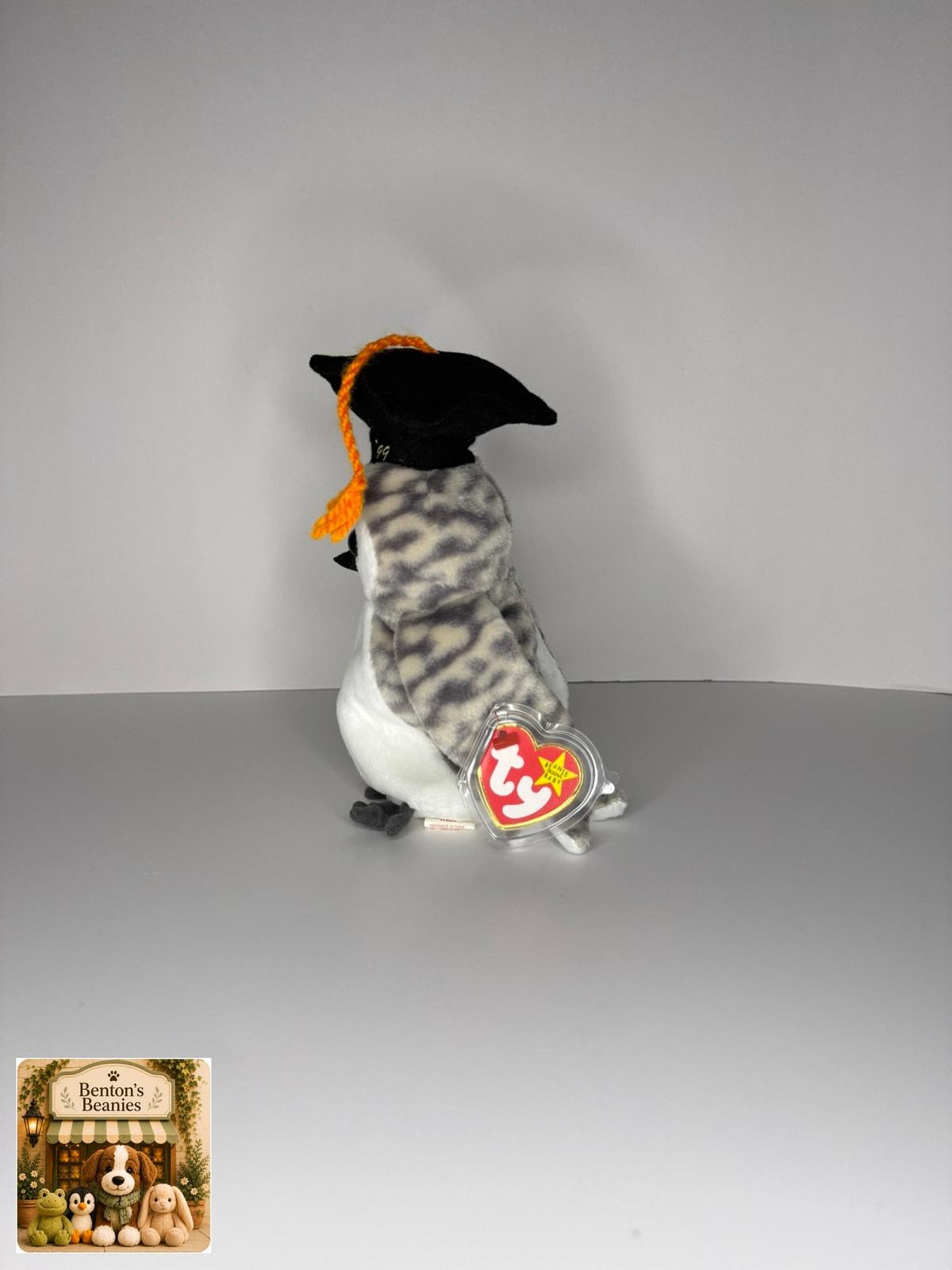 Wiser the Owl TY Beanie Baby | Mint Heart & Tush Tag